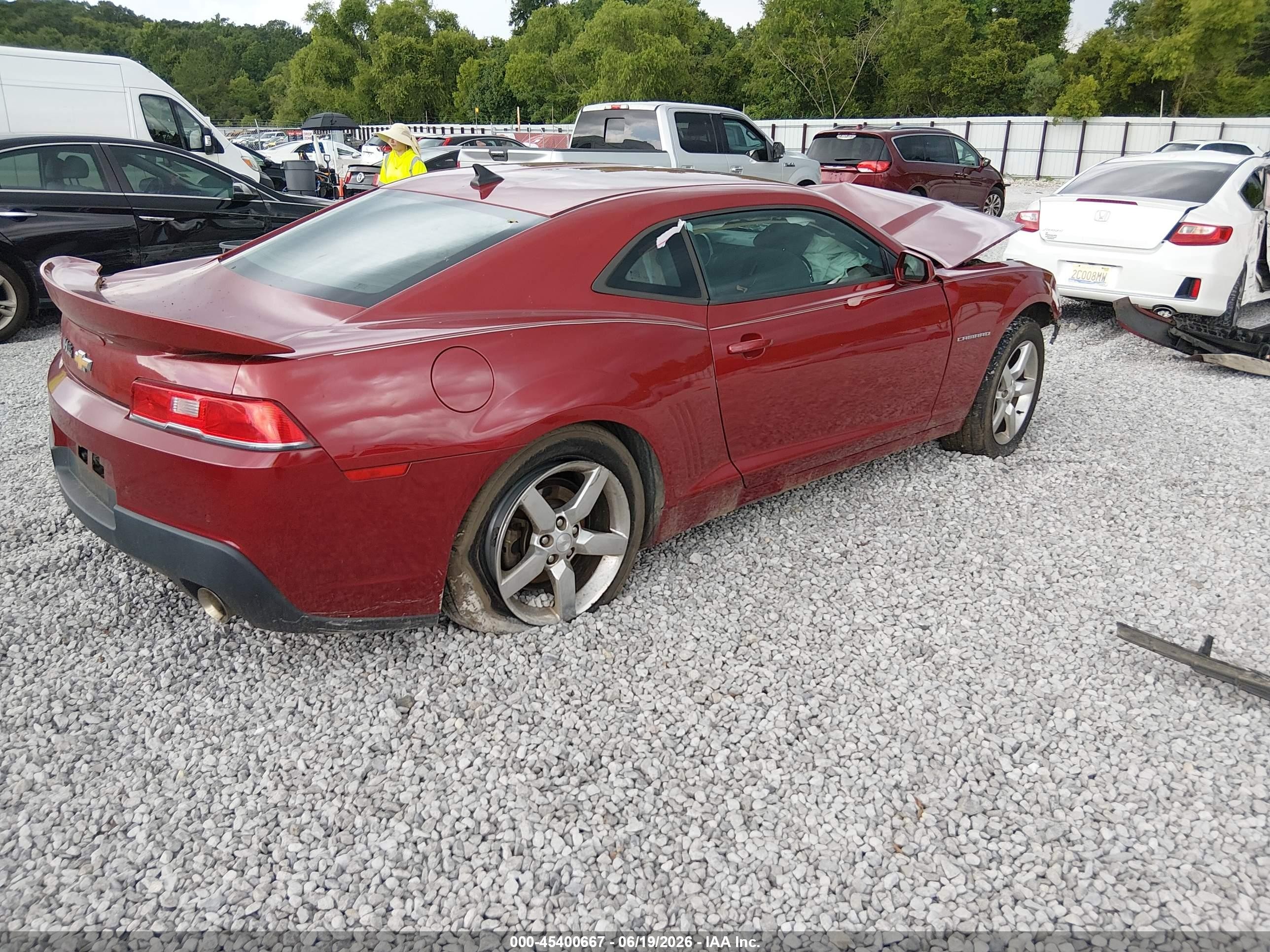 2015 Chevrolet Camaro 1lt Red vin: 2G1FD1E39F9196969
