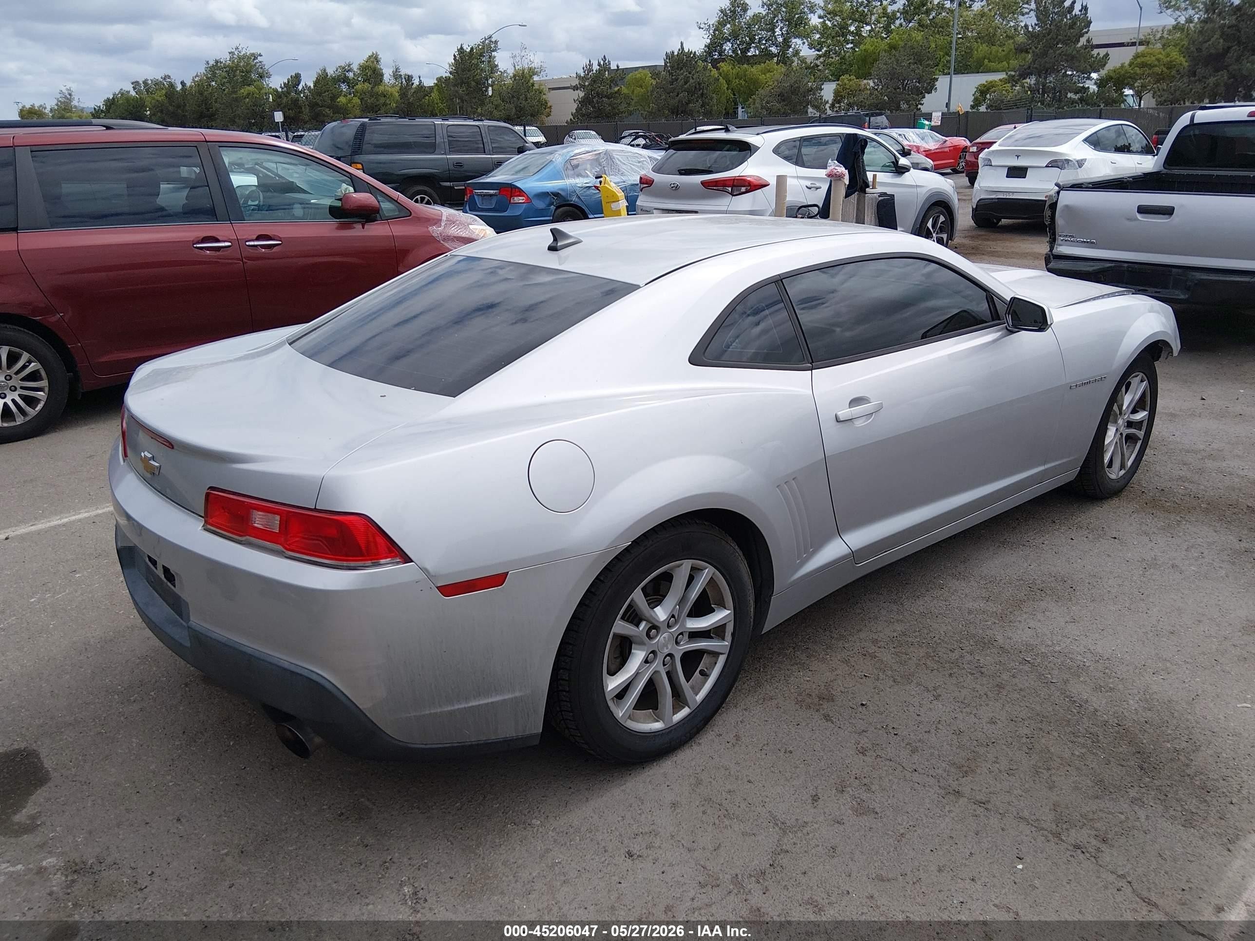 2015 Chevrolet Camaro 1lt Silver vin: 2G1FD1E39F9200373
