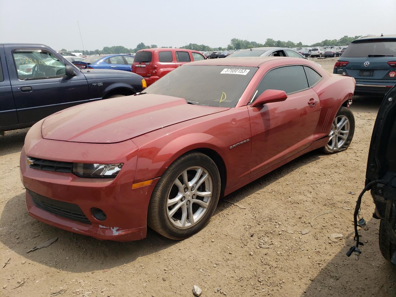 2015 Chevrolet Camaro Lt Red vin: 2G1FD1E39F9213592
