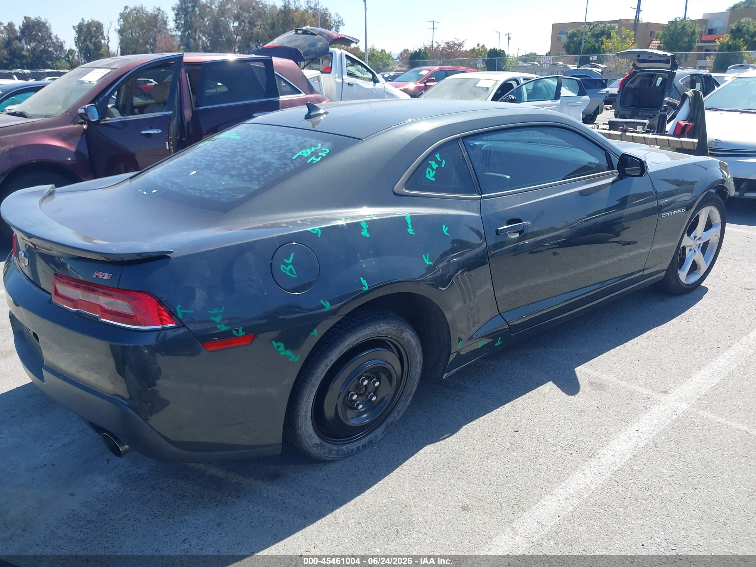 2015 Chevrolet Camaro 1lt Gray vin: 2G1FD1E39F9309853