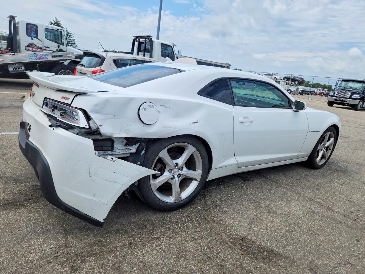 2015 Chevrolet Camaro Lt White vin: 2G1FD1E3XF9274384