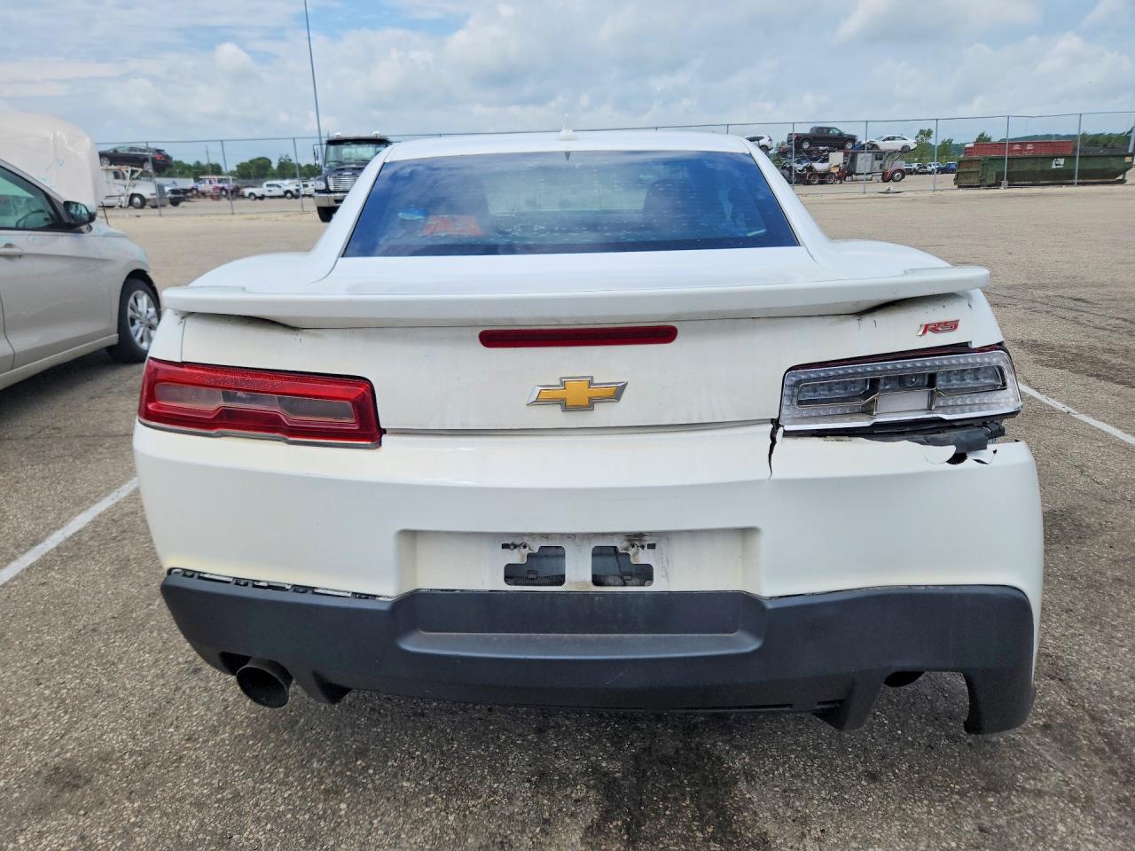 2015 Chevrolet Camaro Lt White vin: 2G1FD1E3XF9274384