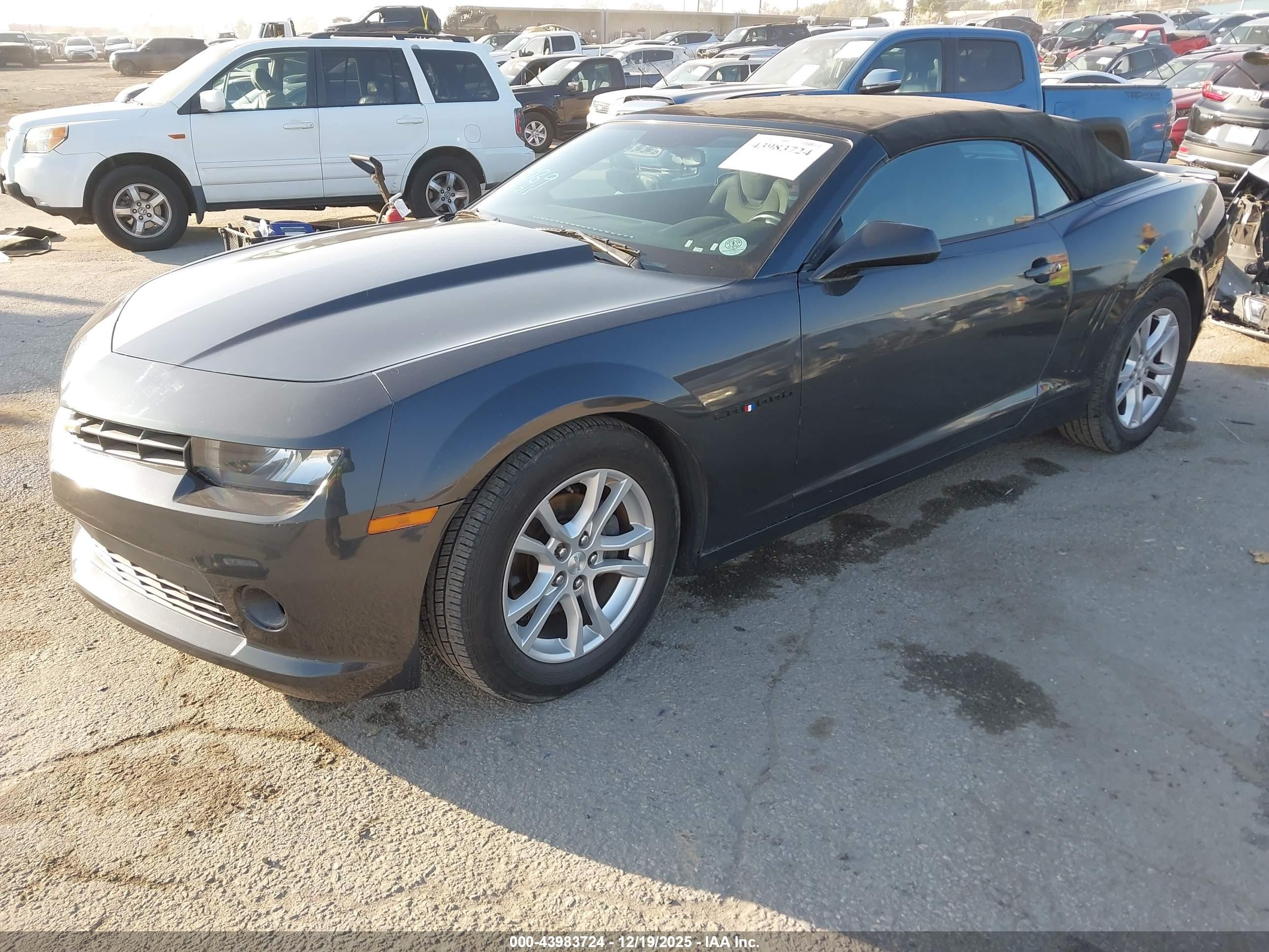 2015 Chevrolet Camaro 1lt Gray vin: 2G1FD3D30F9132221
