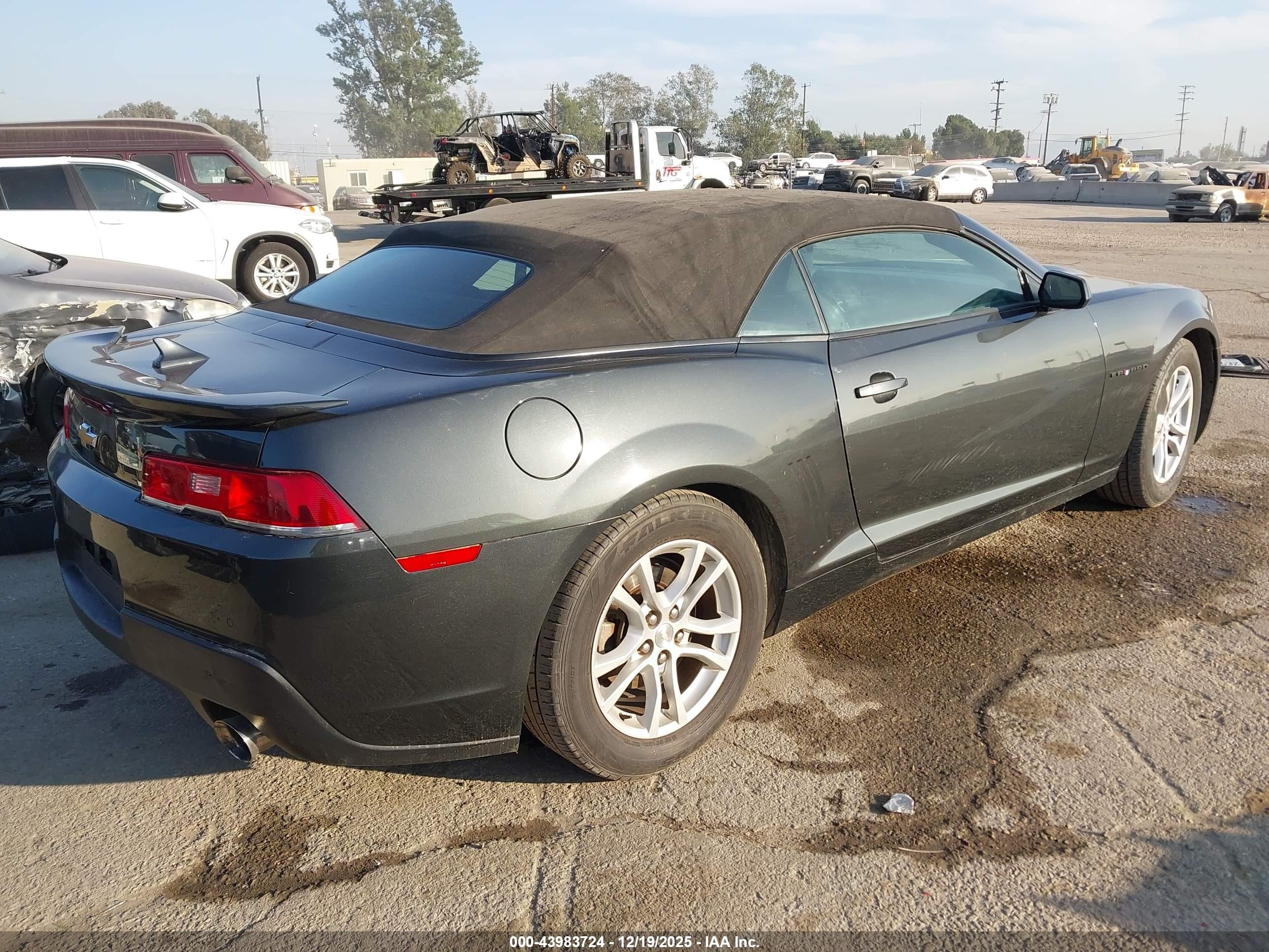 2015 Chevrolet Camaro 1lt Gray vin: 2G1FD3D30F9132221