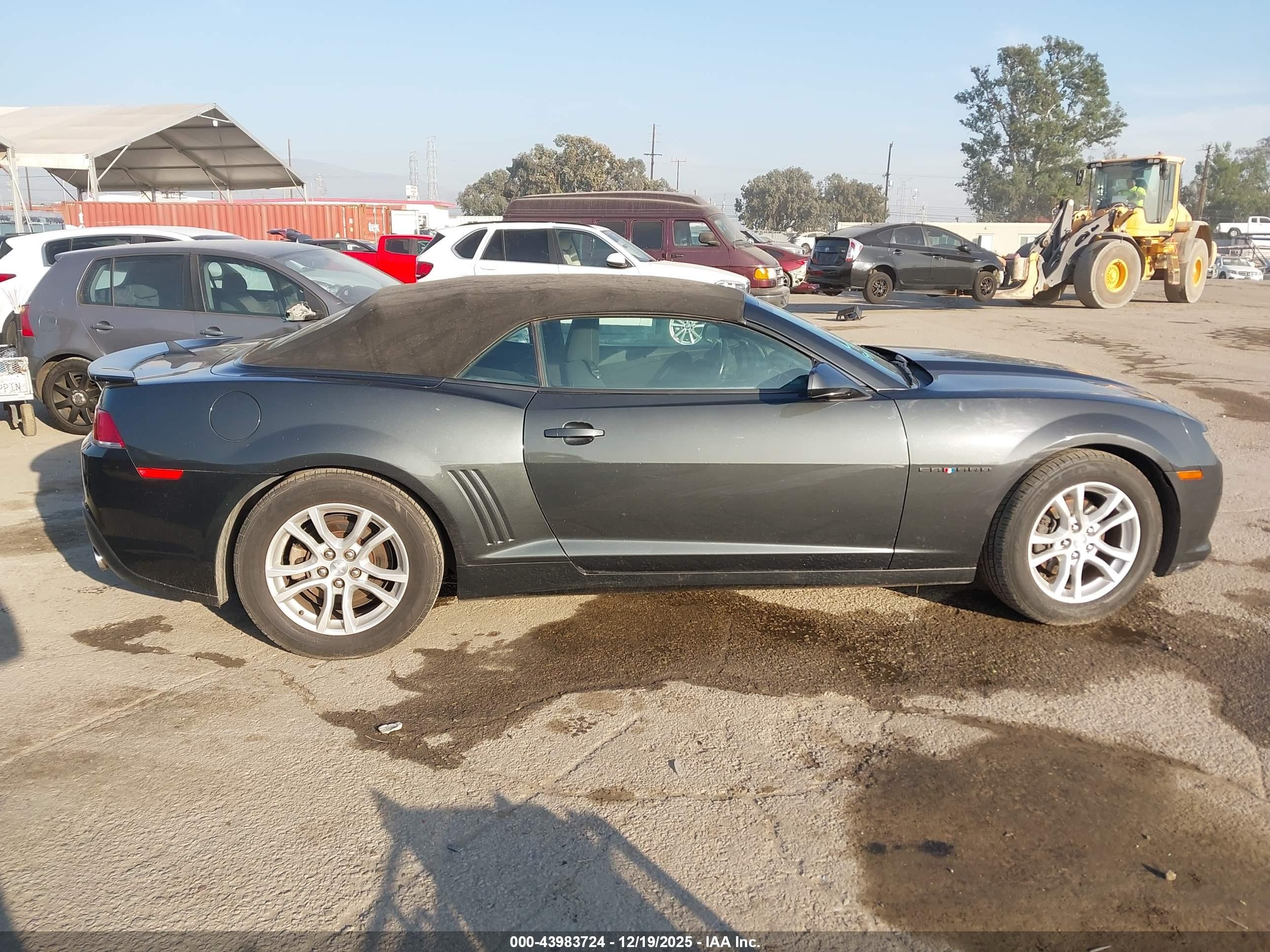 2015 Chevrolet Camaro 1lt Gray vin: 2G1FD3D30F9132221