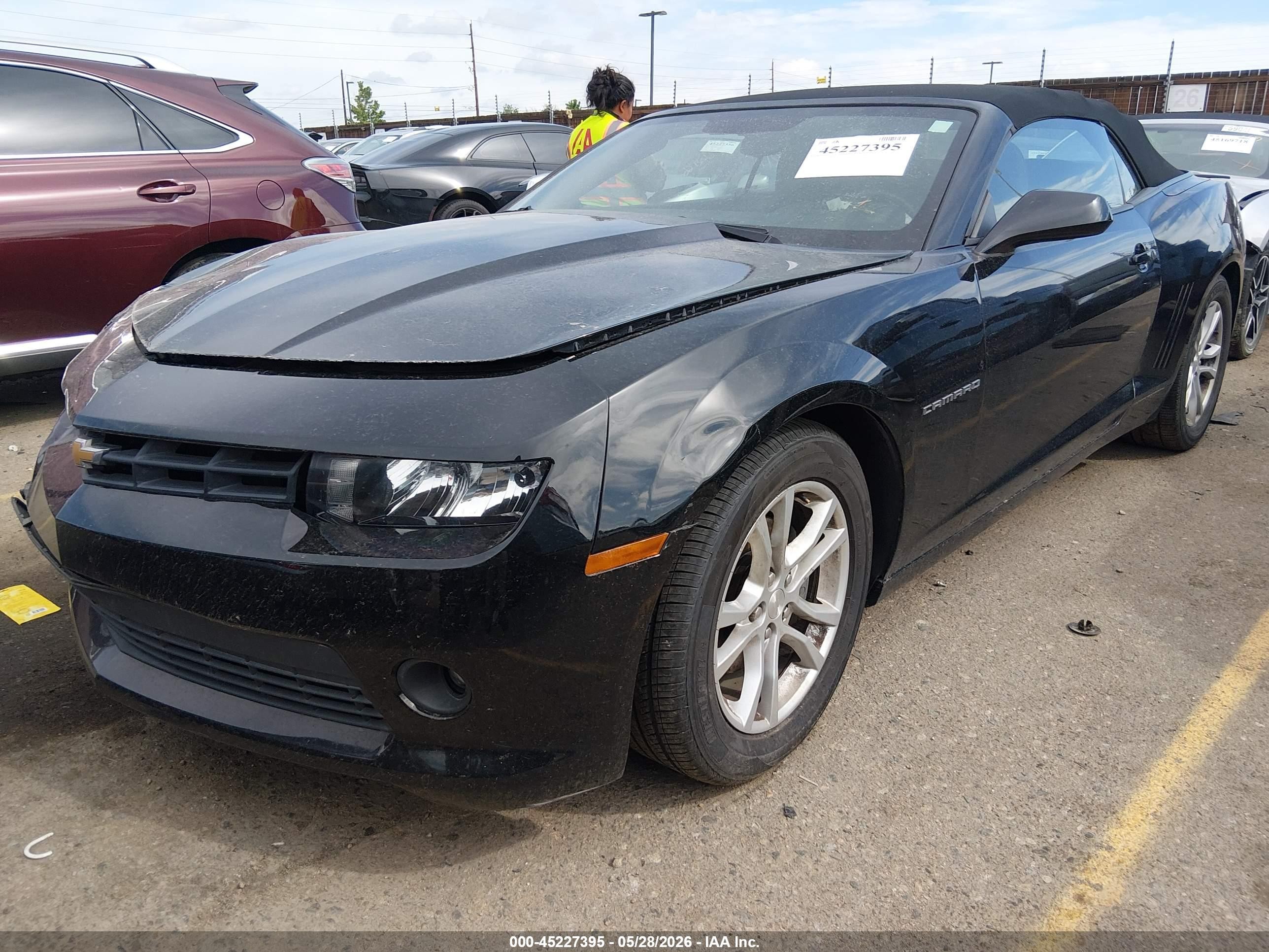 2015 Chevrolet Camaro 1lt Black vin: 2G1FD3D30F9224168
