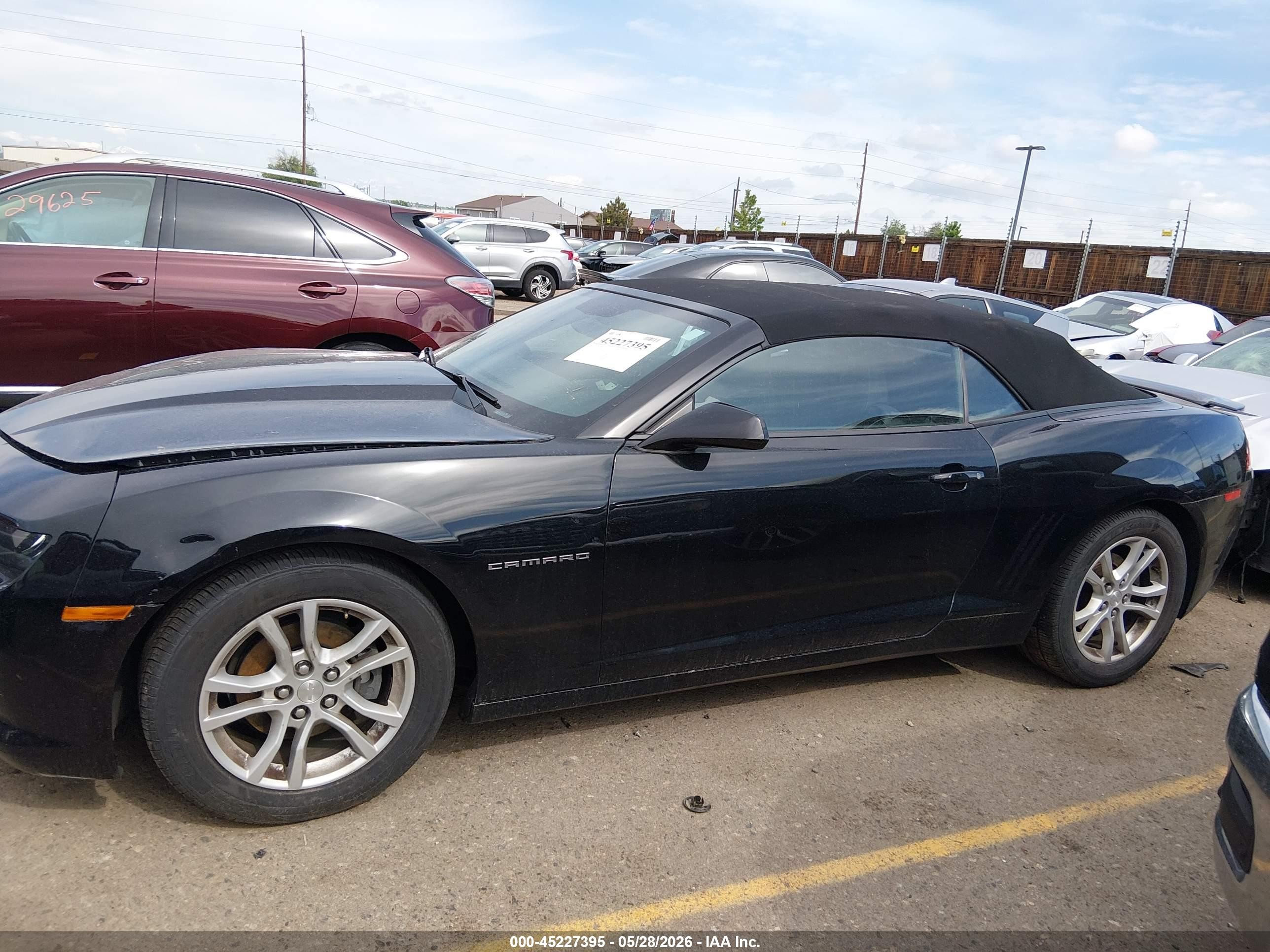 2015 Chevrolet Camaro 1lt Black vin: 2G1FD3D30F9224168