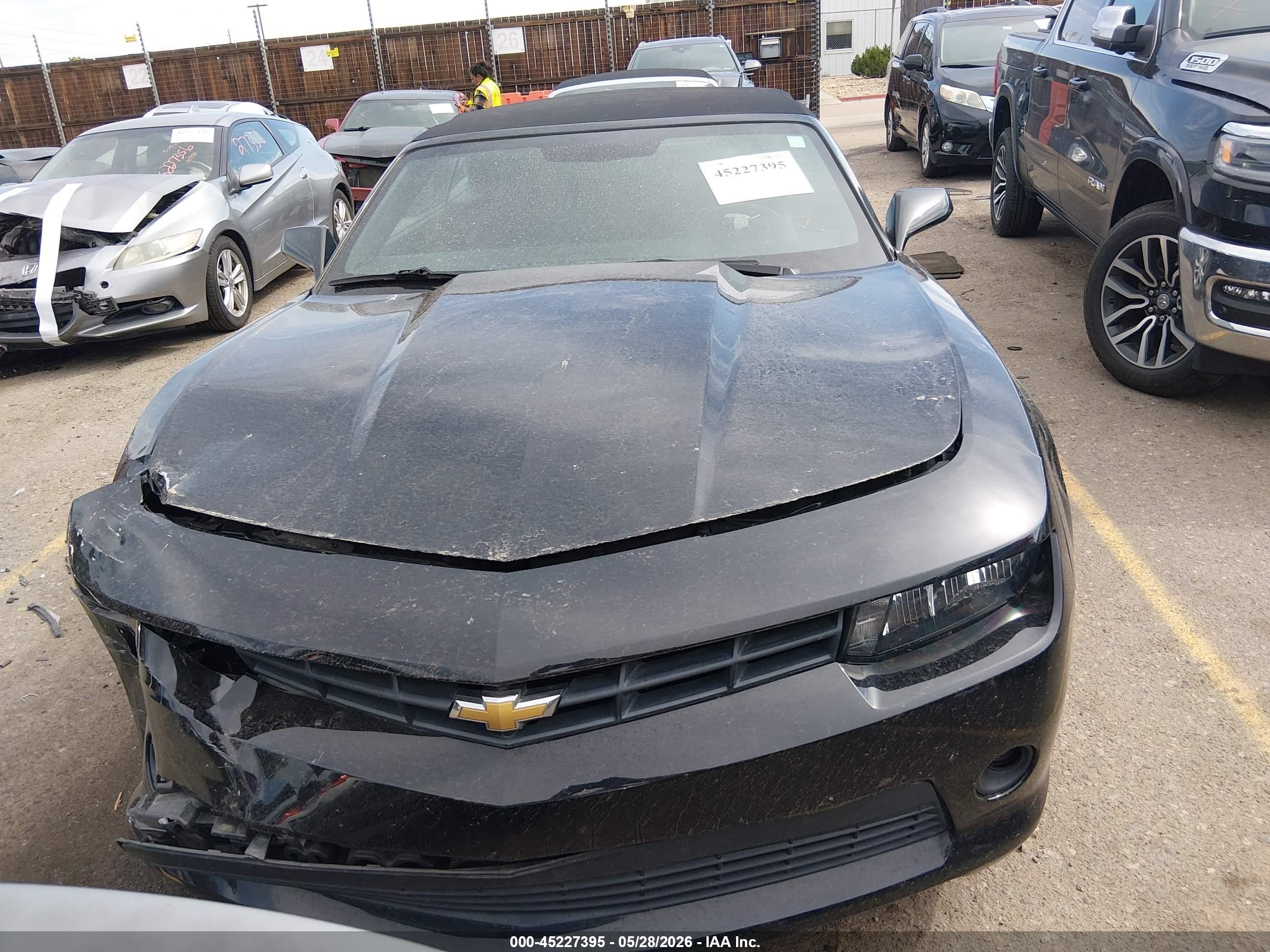 2015 Chevrolet Camaro 1lt Black vin: 2G1FD3D30F9224168