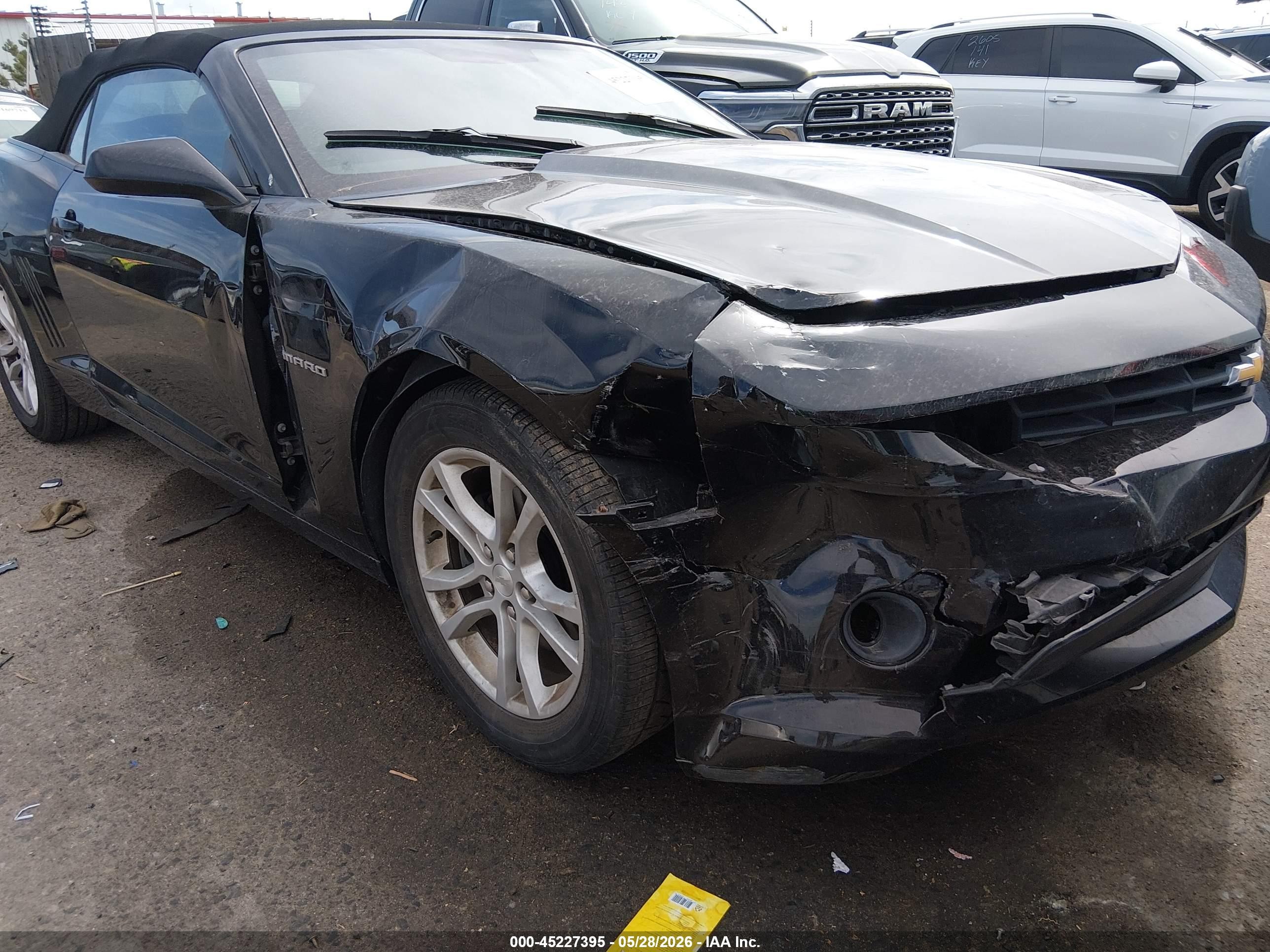 2015 Chevrolet Camaro 1lt Black vin: 2G1FD3D30F9224168