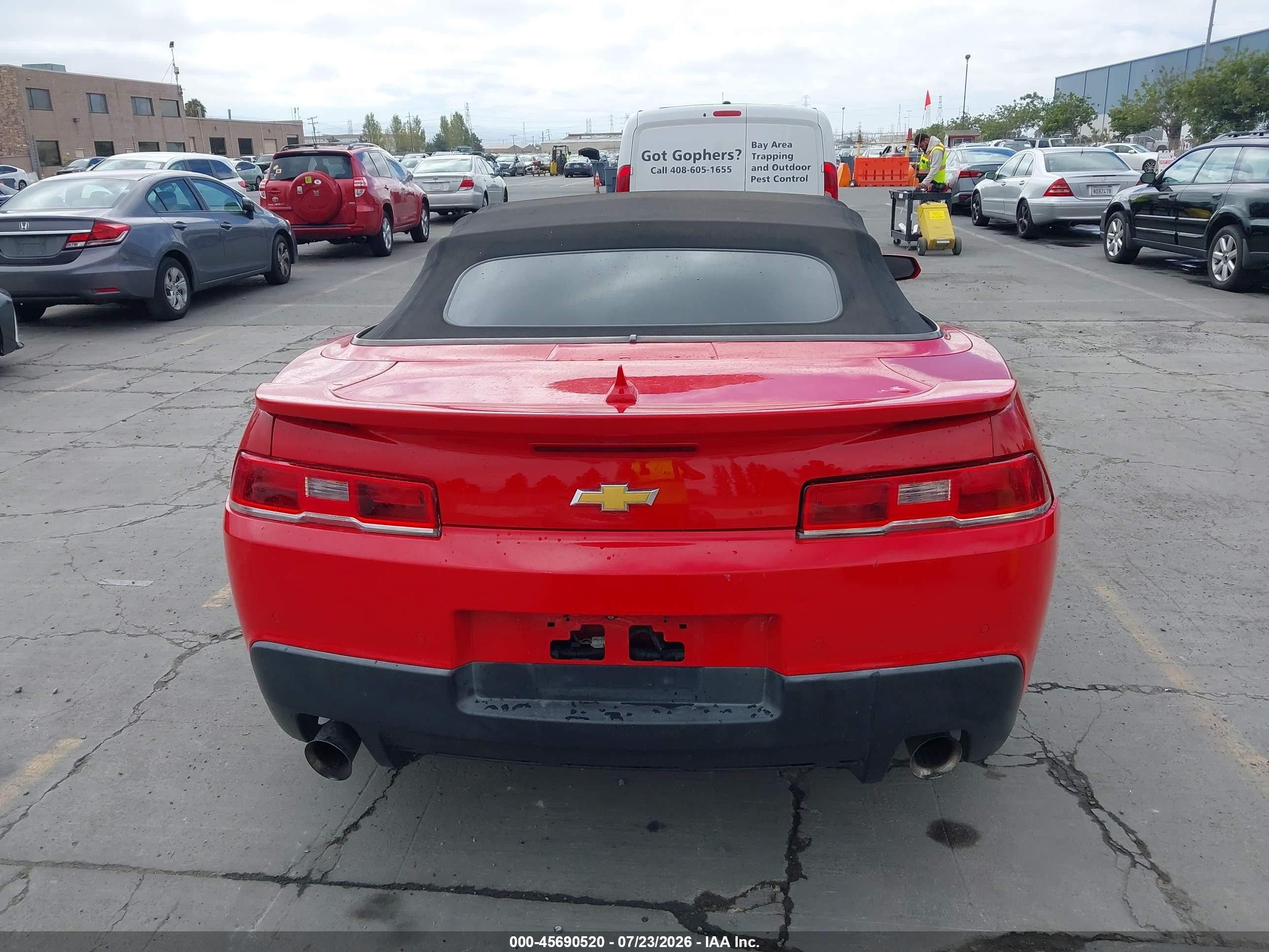 2015 Chevrolet Camaro 1lt Red vin: 2G1FD3D31F9269684