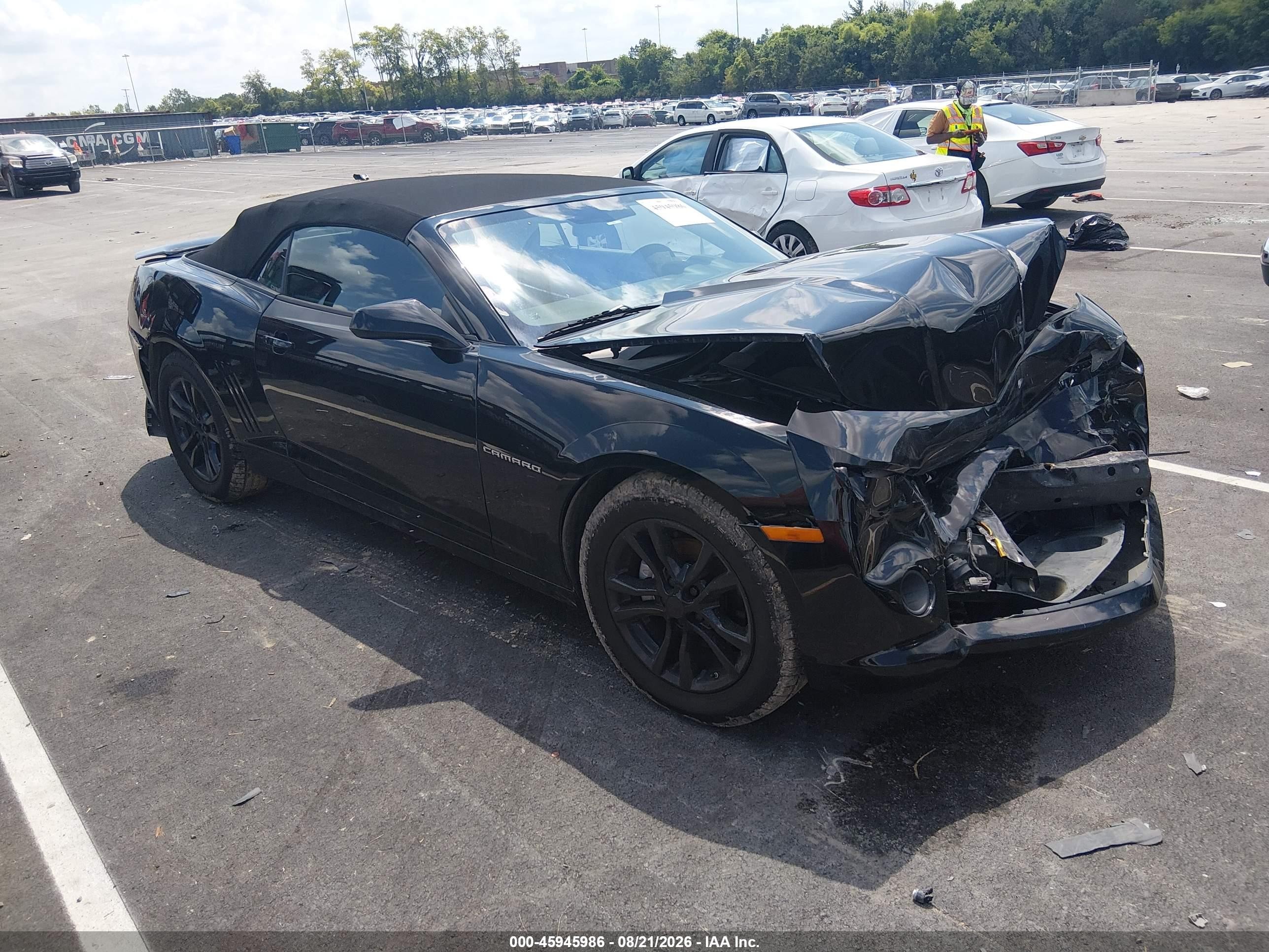 2015 Chevrolet Camaro 1lt Черный vin: 2G1FD3D34F9274443