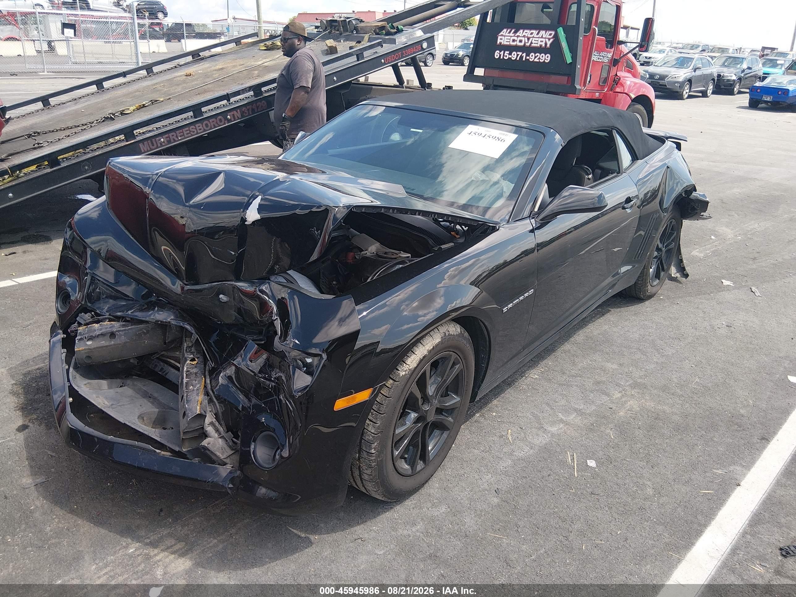 2015 Chevrolet Camaro 1lt Черный vin: 2G1FD3D34F9274443