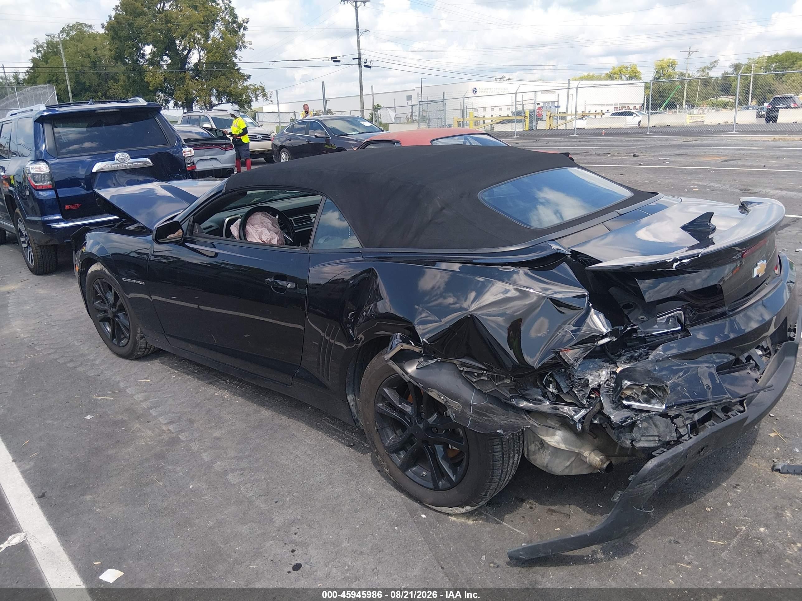 2015 Chevrolet Camaro 1lt Черный vin: 2G1FD3D34F9274443
