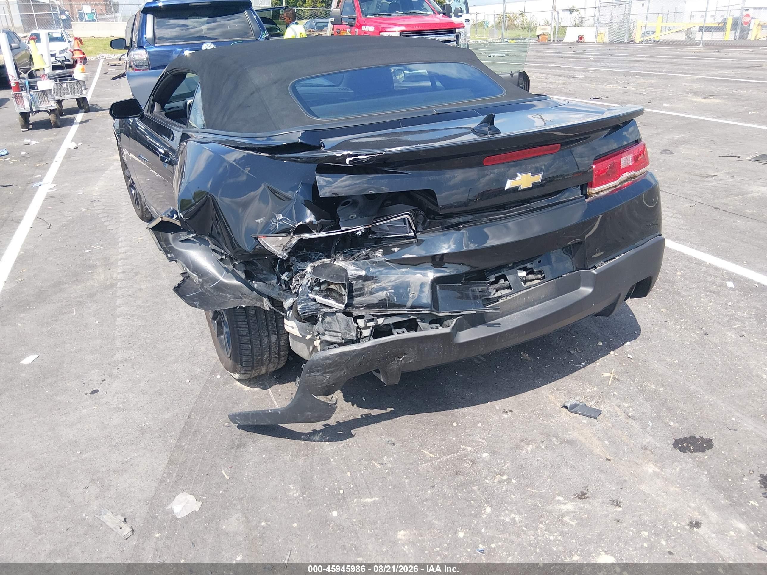 2015 Chevrolet Camaro 1lt Черный vin: 2G1FD3D34F9274443
