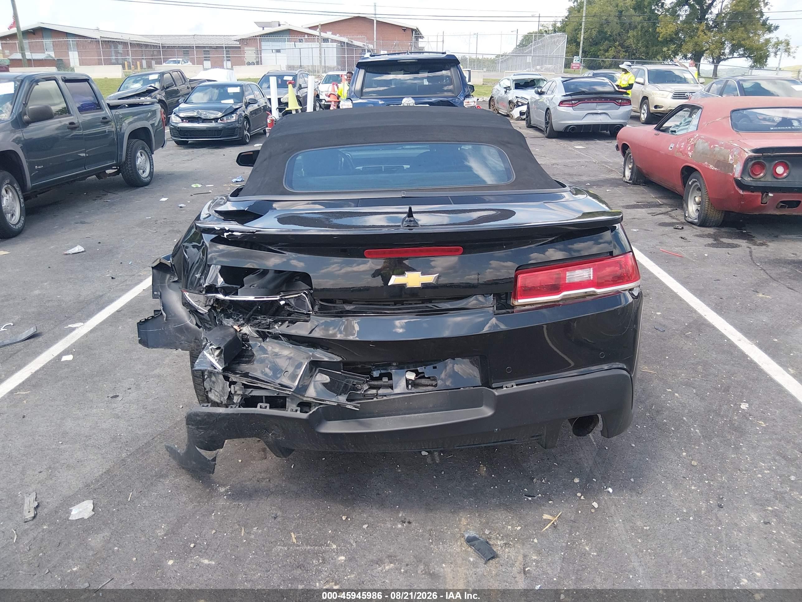2015 Chevrolet Camaro 1lt Черный vin: 2G1FD3D34F9274443