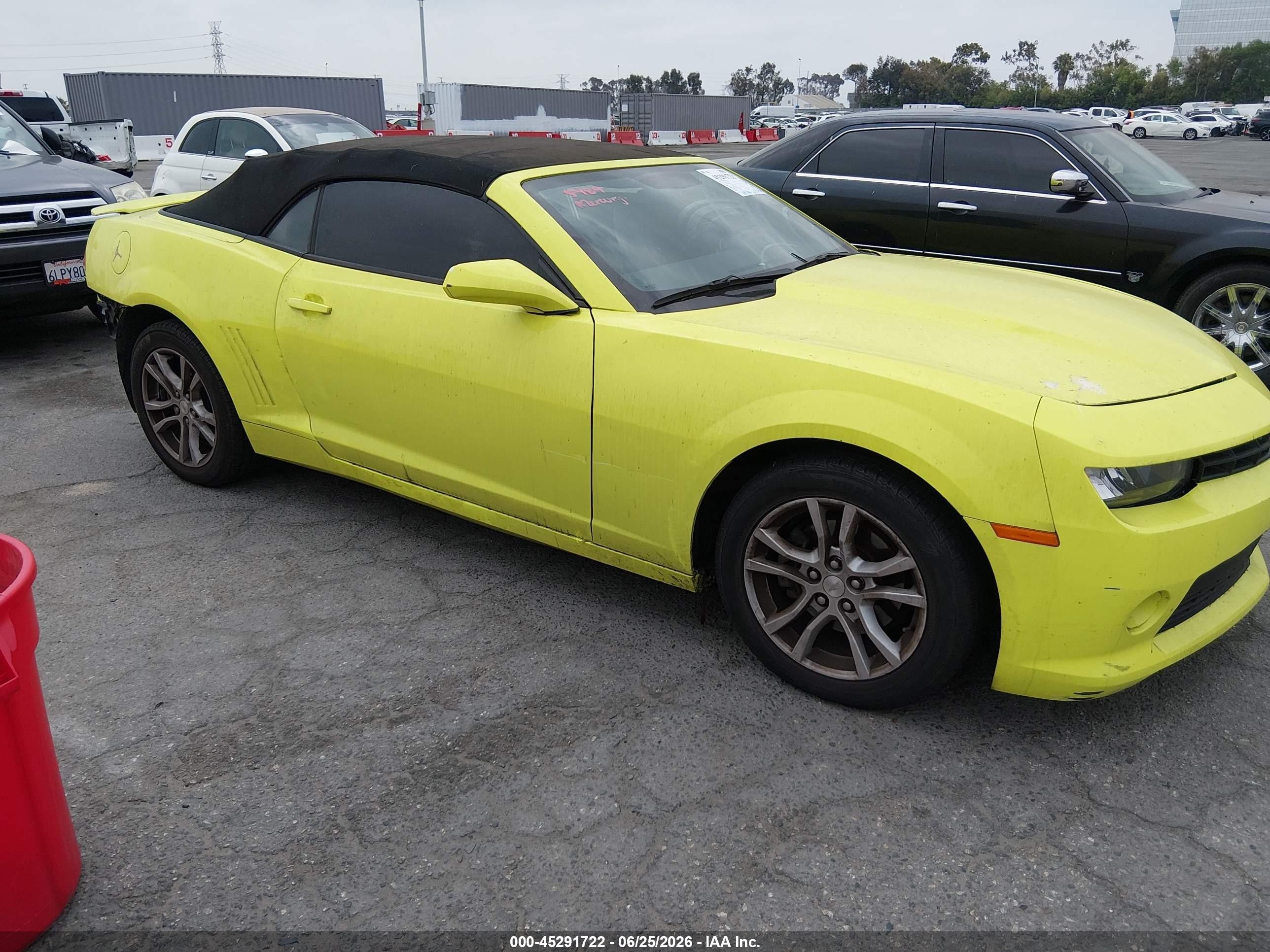 2015 Chevrolet Camaro 1lt Yellow vin: 2G1FD3D35F9262141