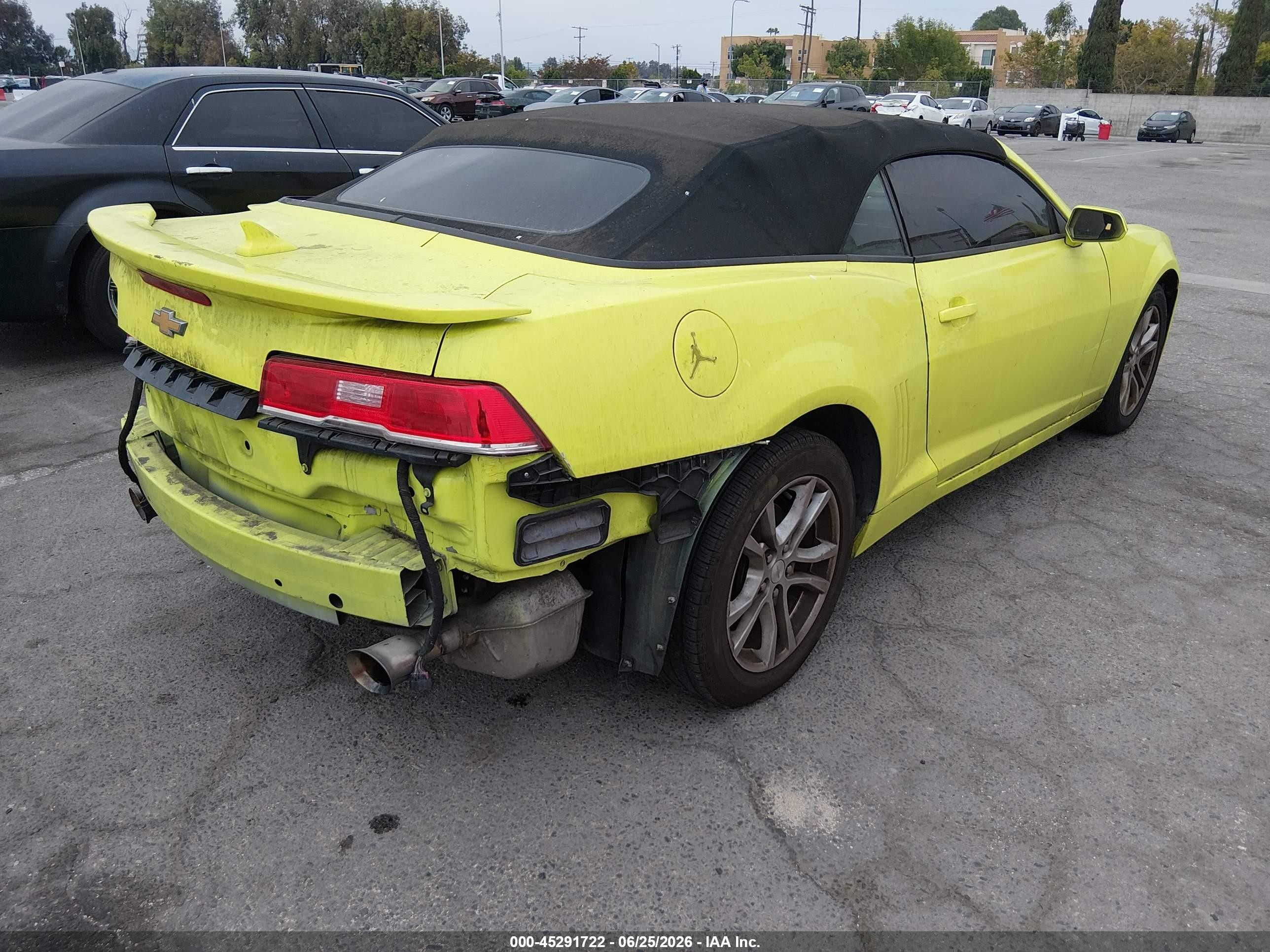 2015 Chevrolet Camaro 1lt Желтый vin: 2G1FD3D35F9262141