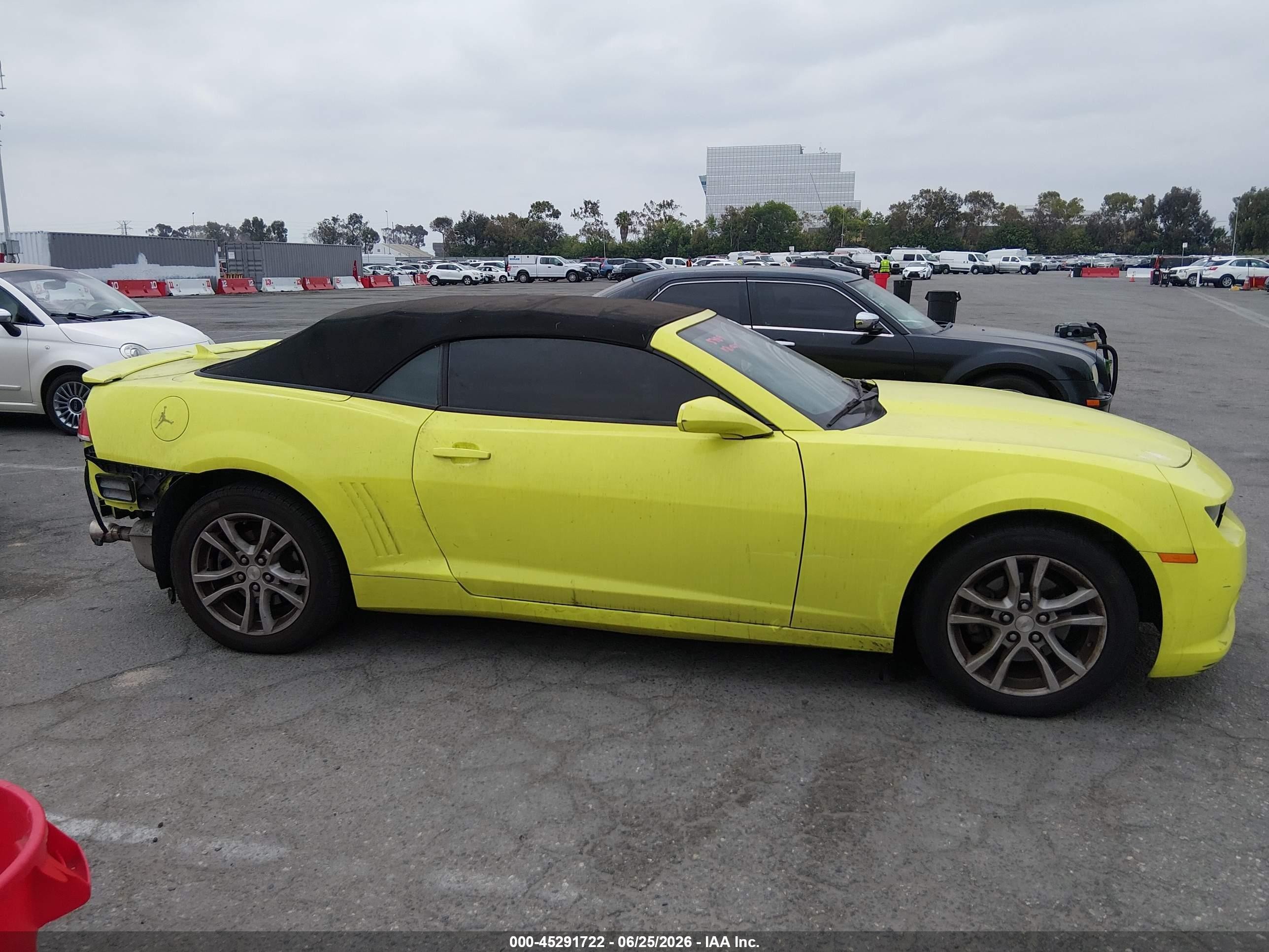 2015 Chevrolet Camaro 1lt Желтый vin: 2G1FD3D35F9262141
