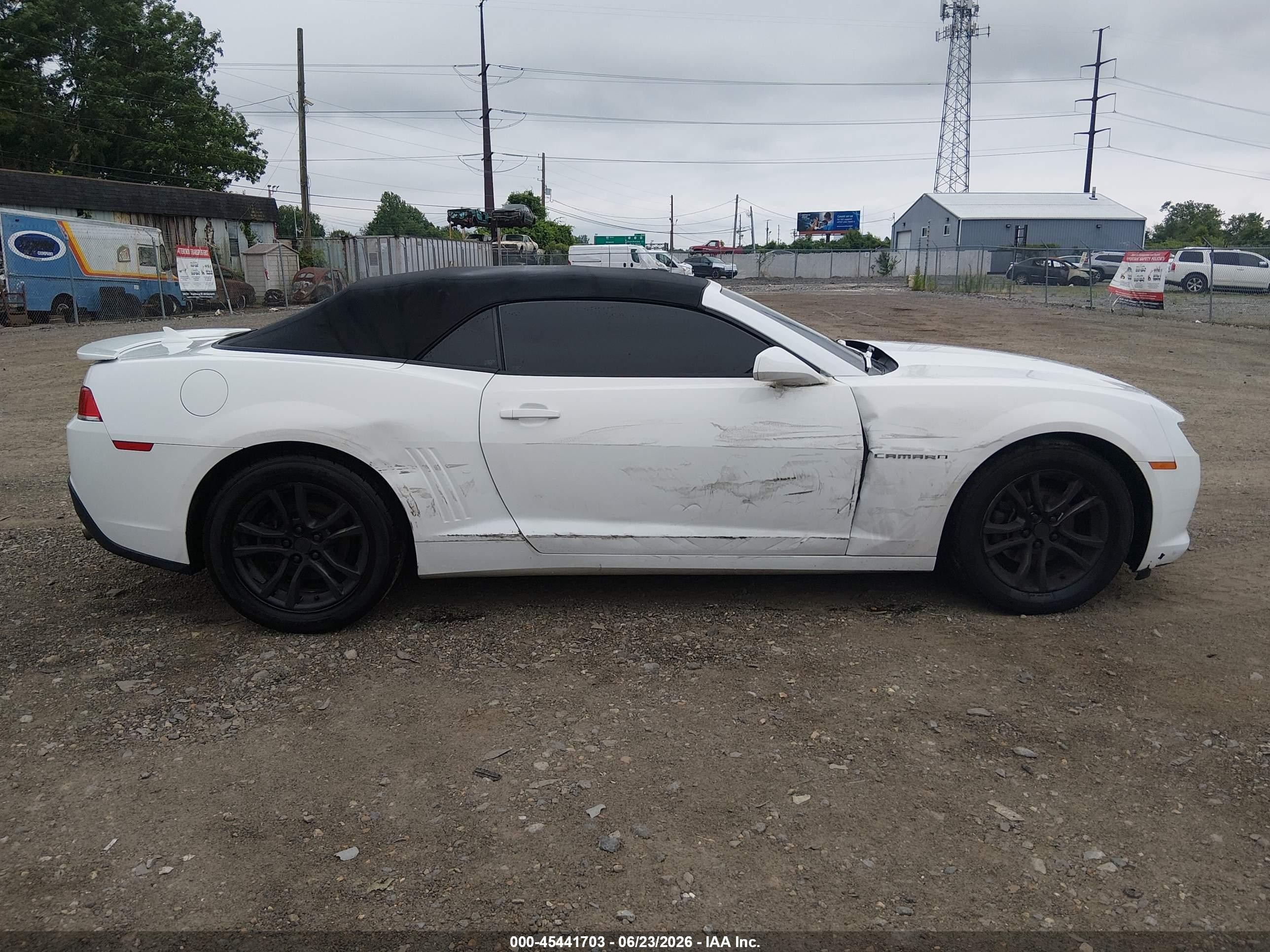2015 Chevrolet Camaro 1lt White vin: 2G1FD3D36F9279515