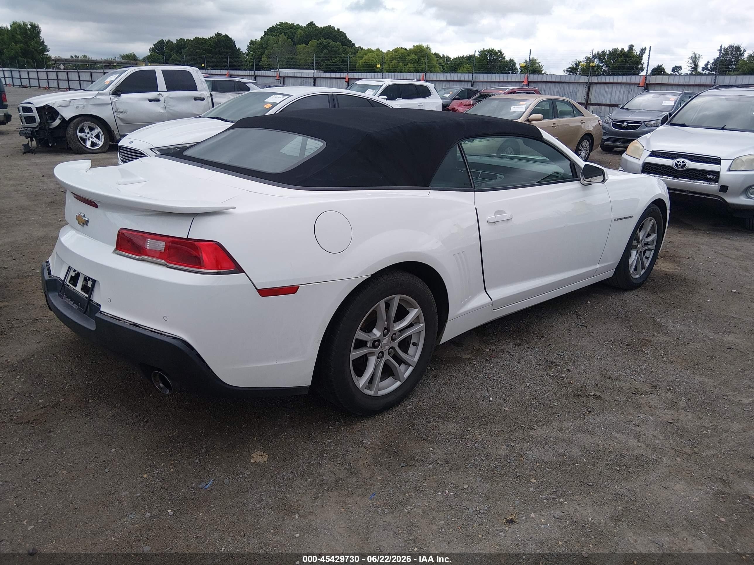 2015 Chevrolet Camaro 1lt White vin: 2G1FD3D36F9292250