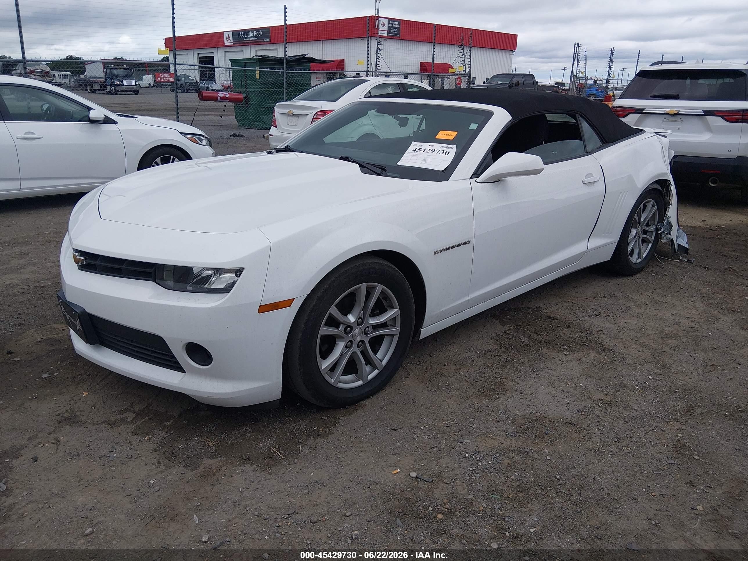 2015 Chevrolet Camaro 1lt White vin: 2G1FD3D36F9292250
