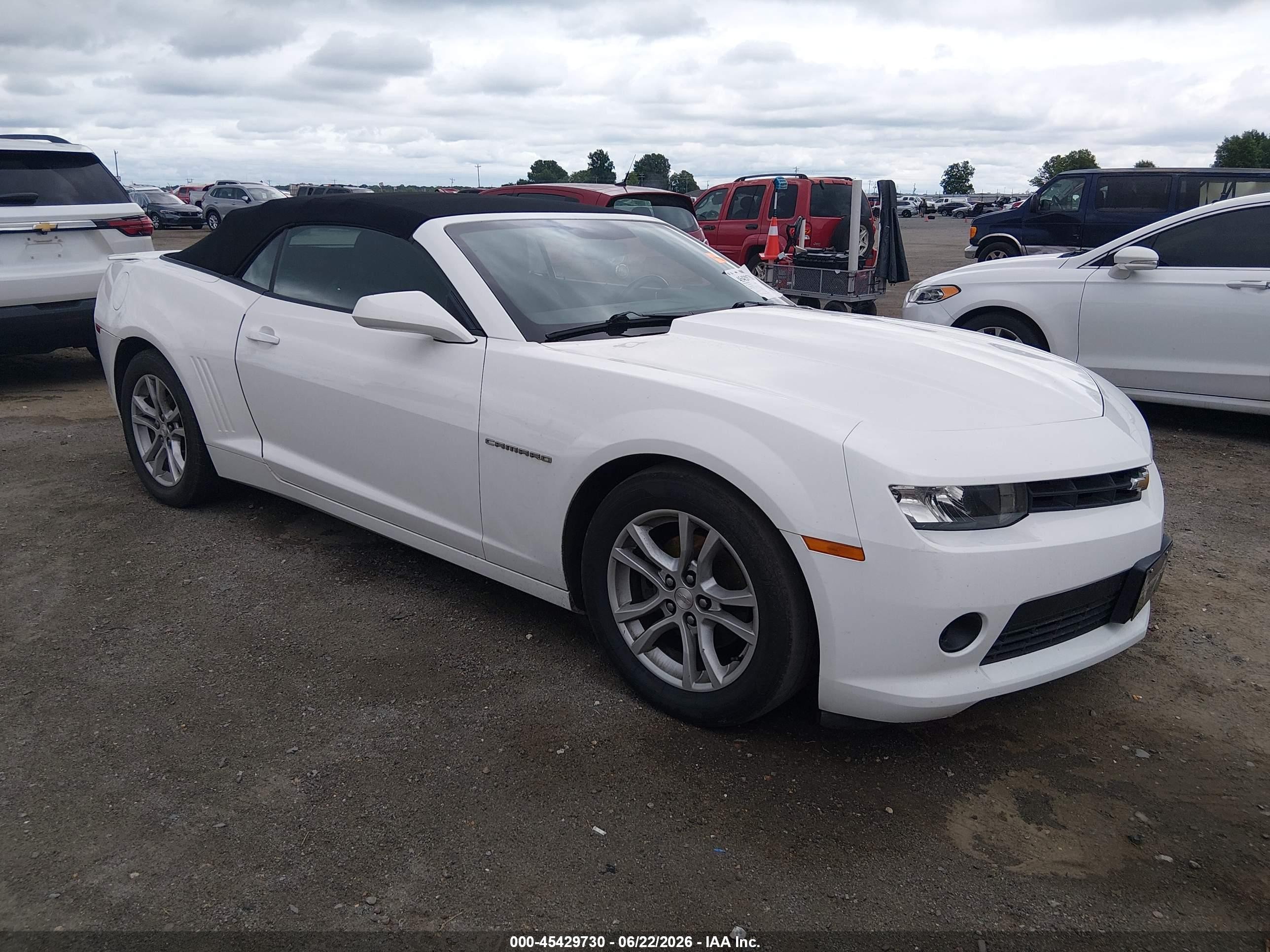 2015 Chevrolet Camaro 1lt White vin: 2G1FD3D36F9292250