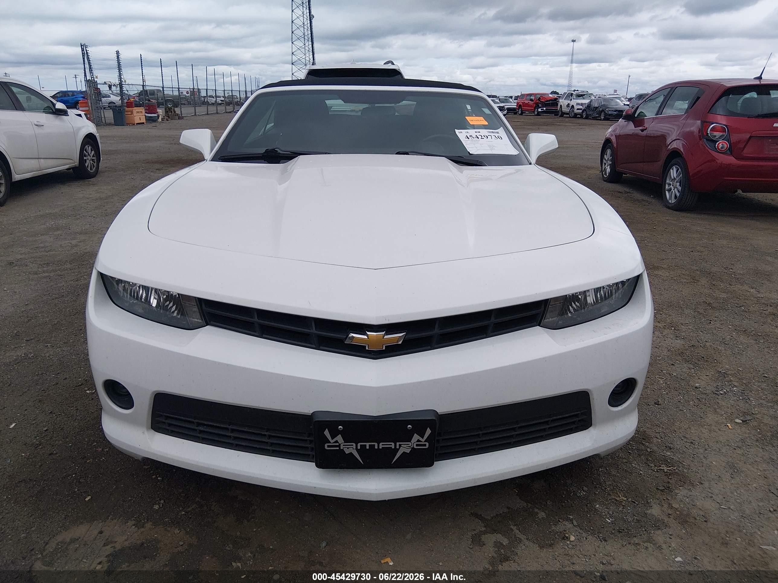 2015 Chevrolet Camaro 1lt White vin: 2G1FD3D36F9292250