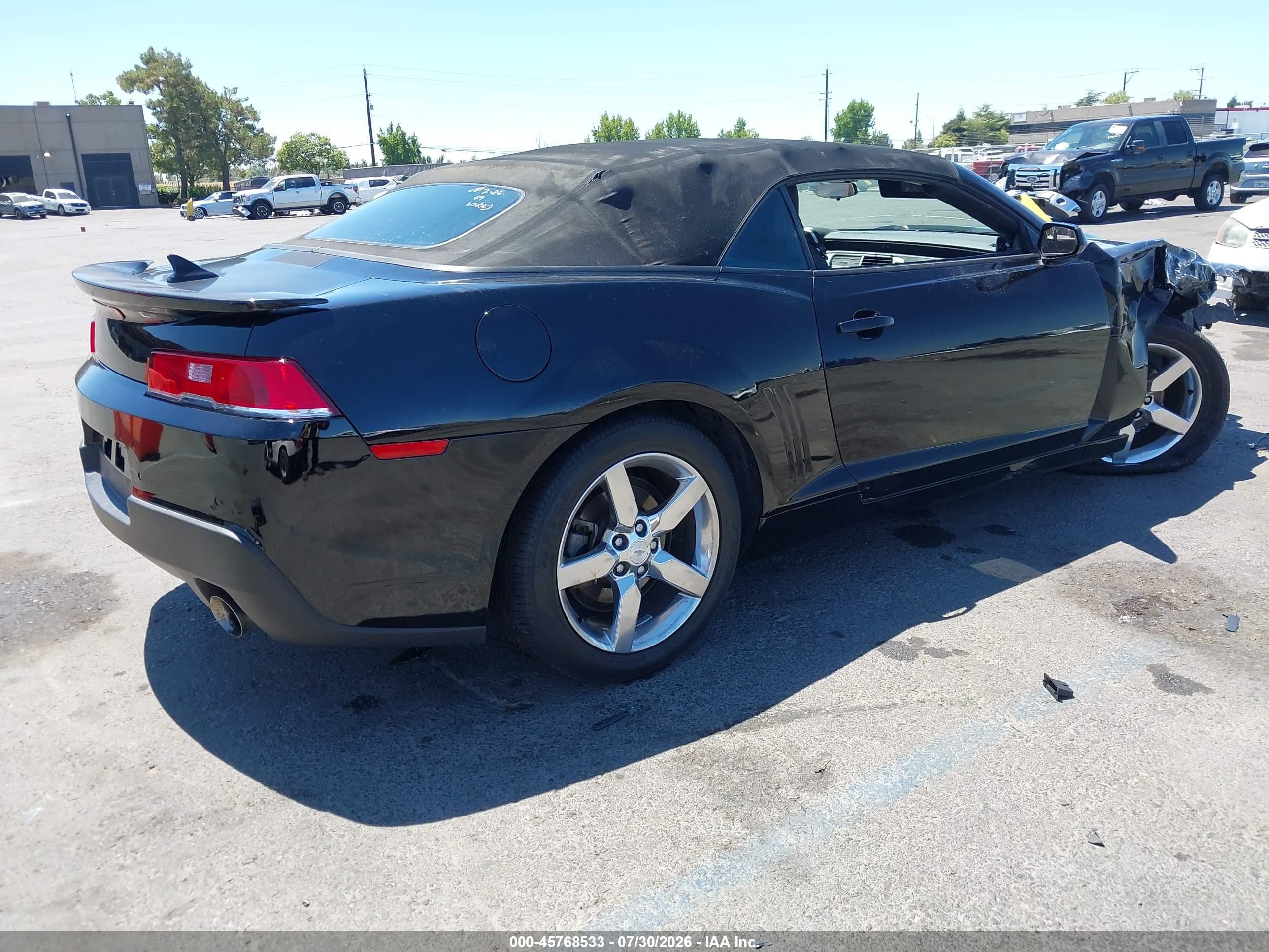 2015 Chevrolet Camaro 1lt Black vin: 2G1FD3D38F9224659
