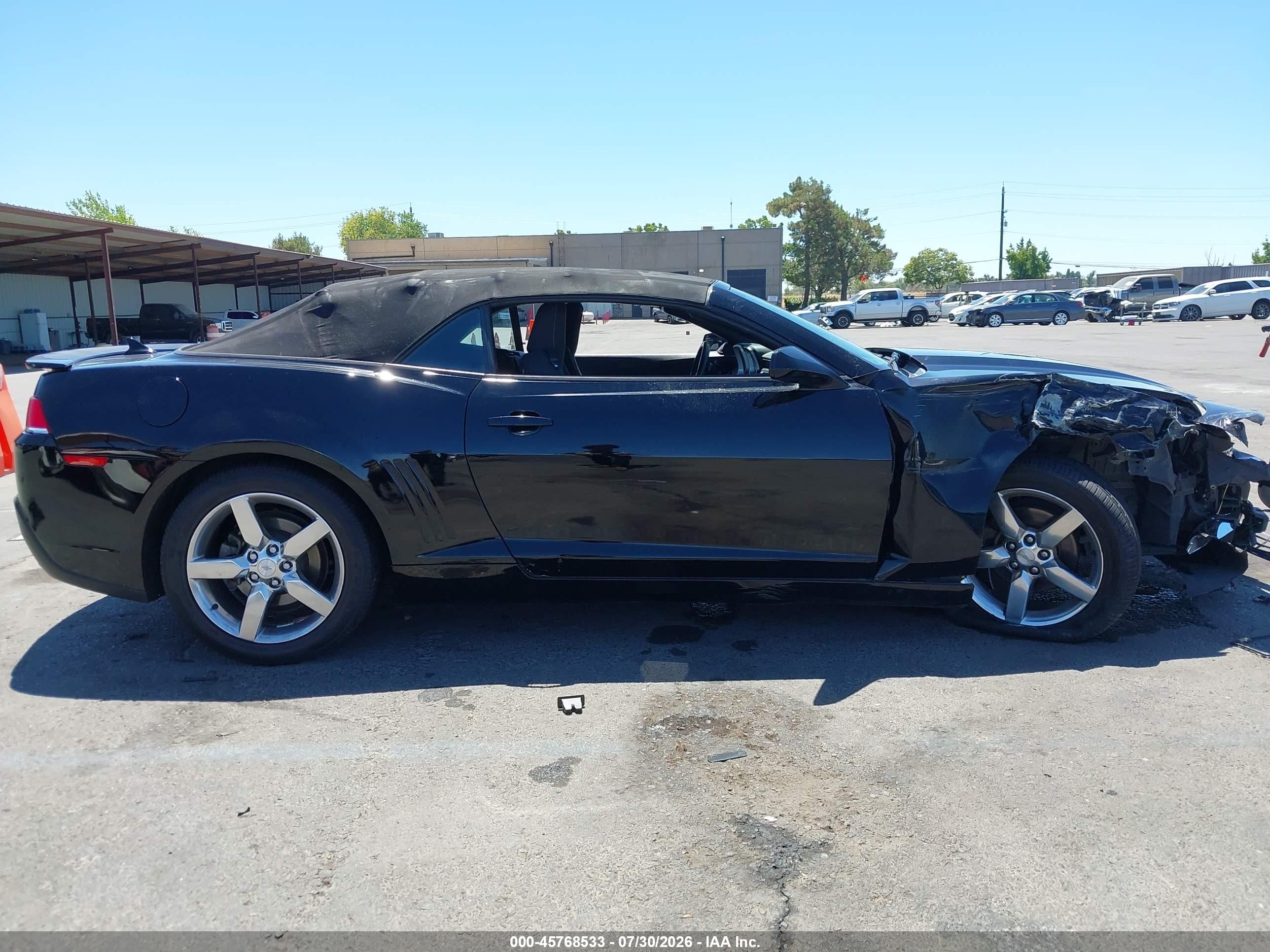 2015 Chevrolet Camaro 1lt Black vin: 2G1FD3D38F9224659