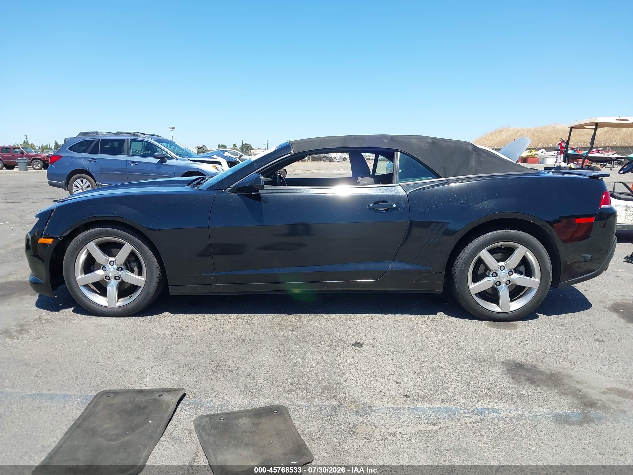 2015 Chevrolet Camaro 1lt Black vin: 2G1FD3D38F9224659