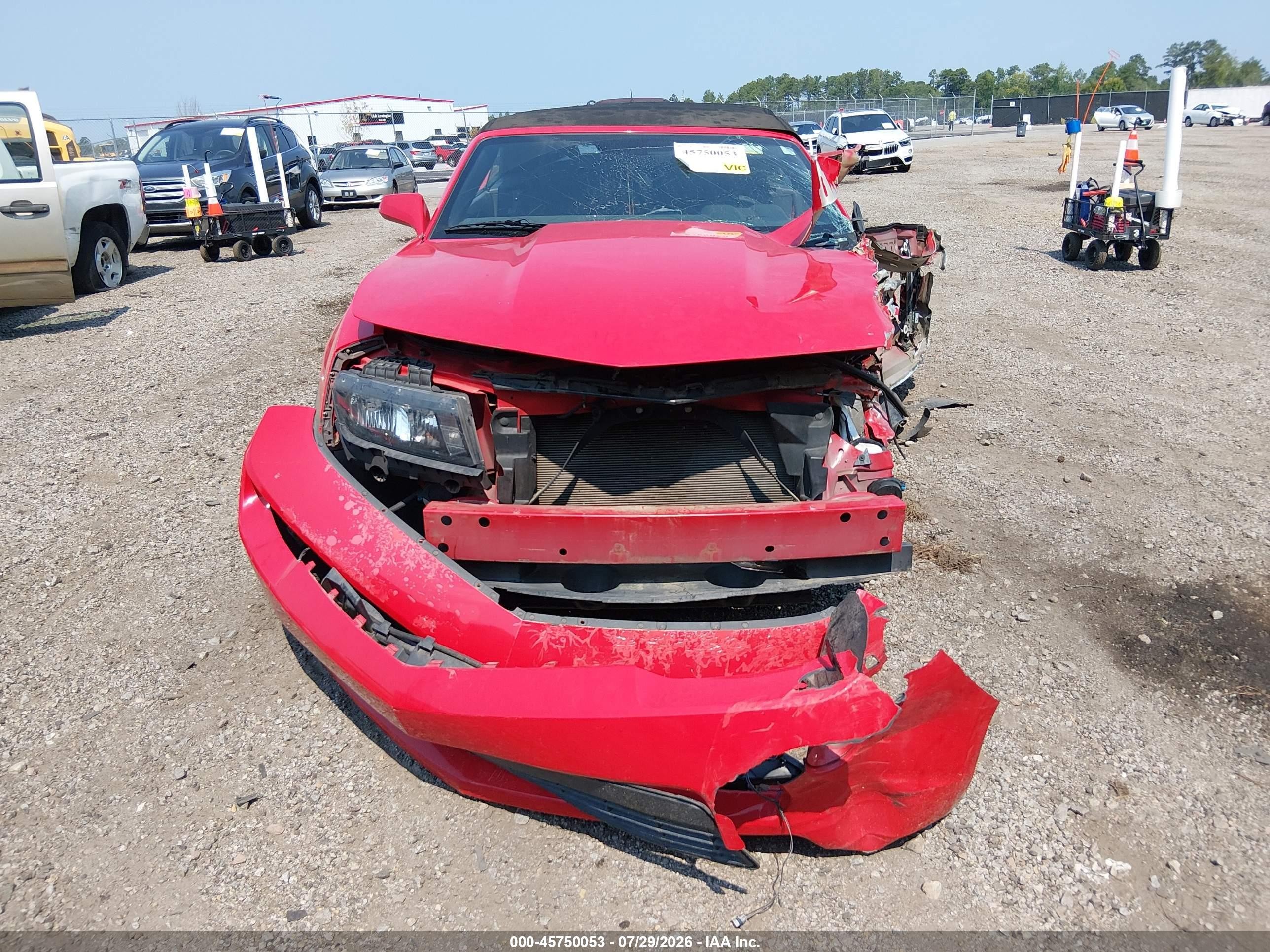 2015 Chevrolet Camaro 1lt Red vin: 2G1FD3D39F9143895