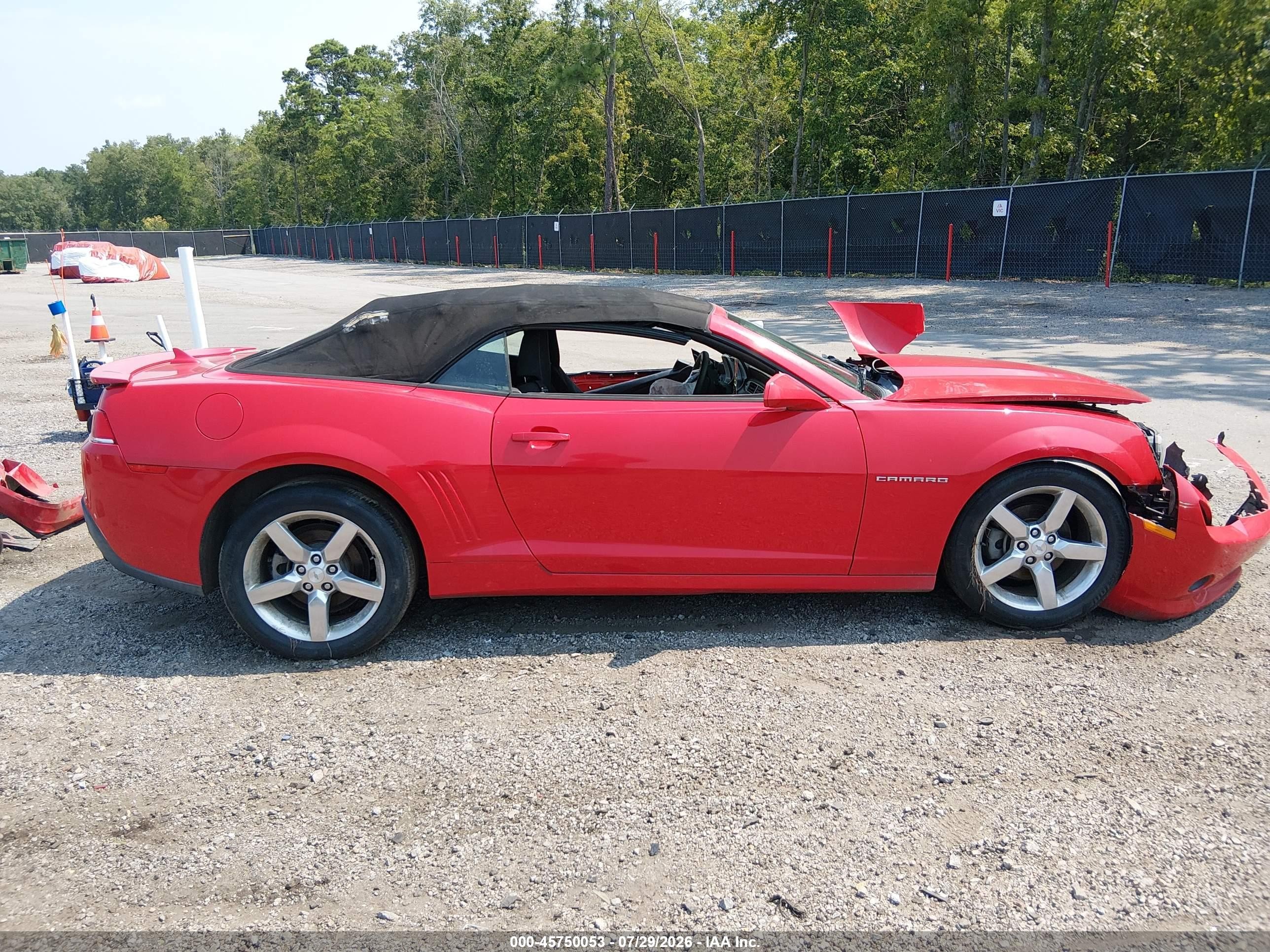 2015 Chevrolet Camaro 1lt Red vin: 2G1FD3D39F9143895