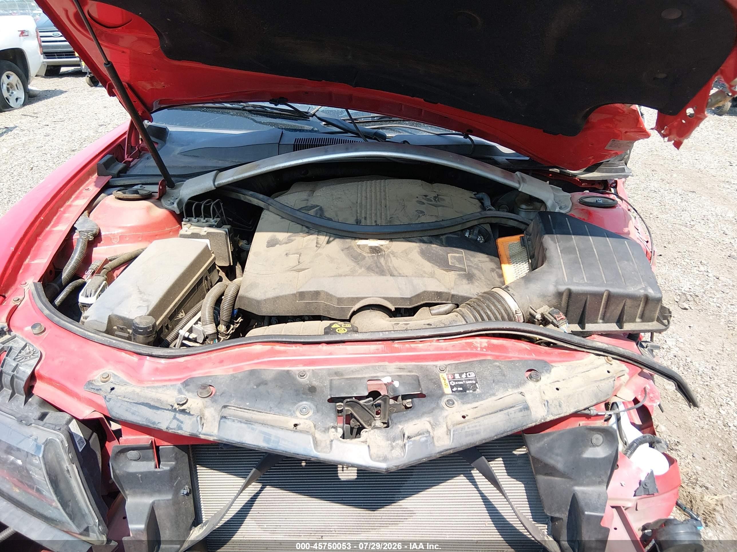 2015 Chevrolet Camaro 1lt Red vin: 2G1FD3D39F9143895