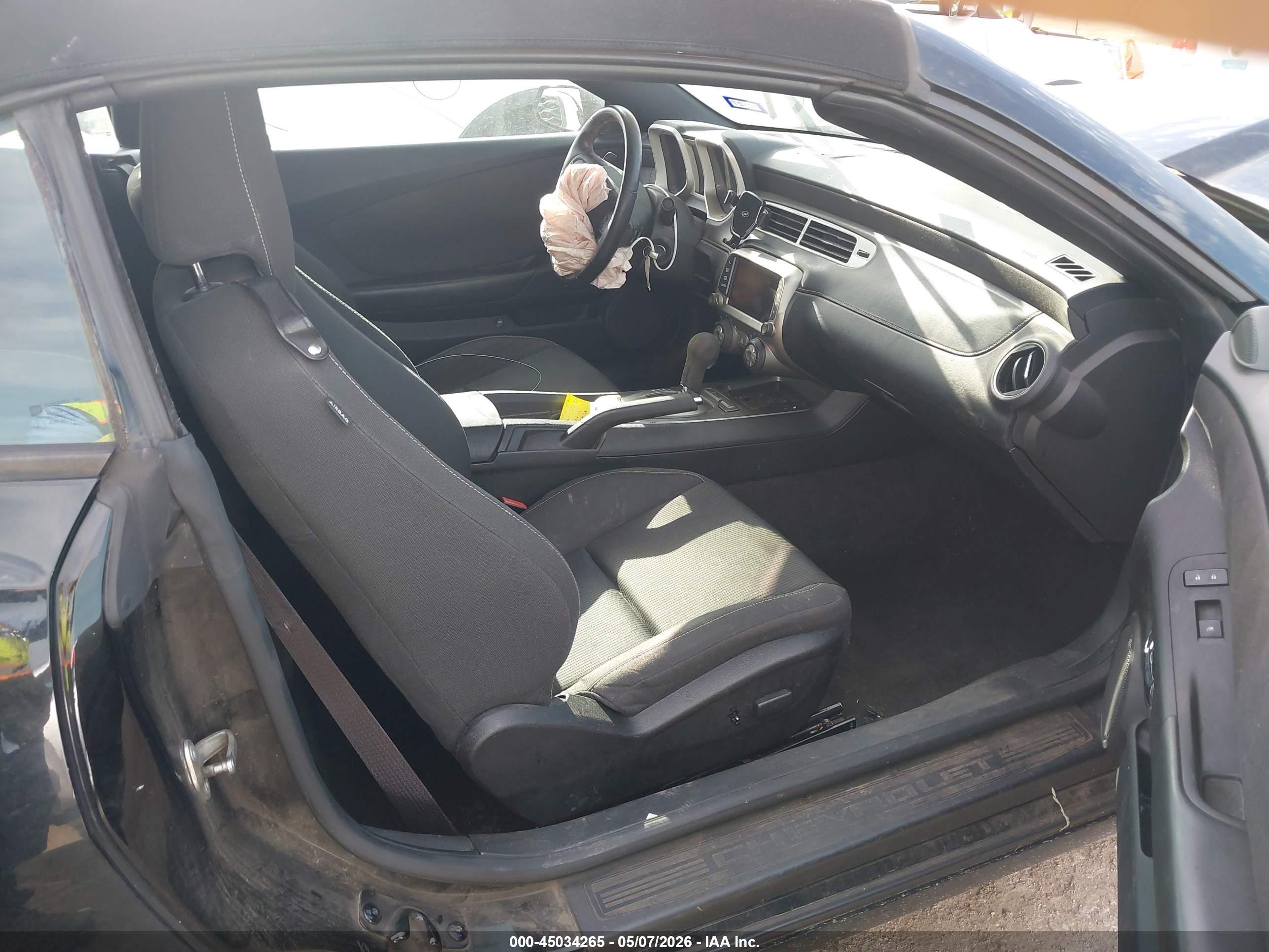 2015 Chevrolet Camaro 1lt Black vin: 2G1FD3D39F9167954