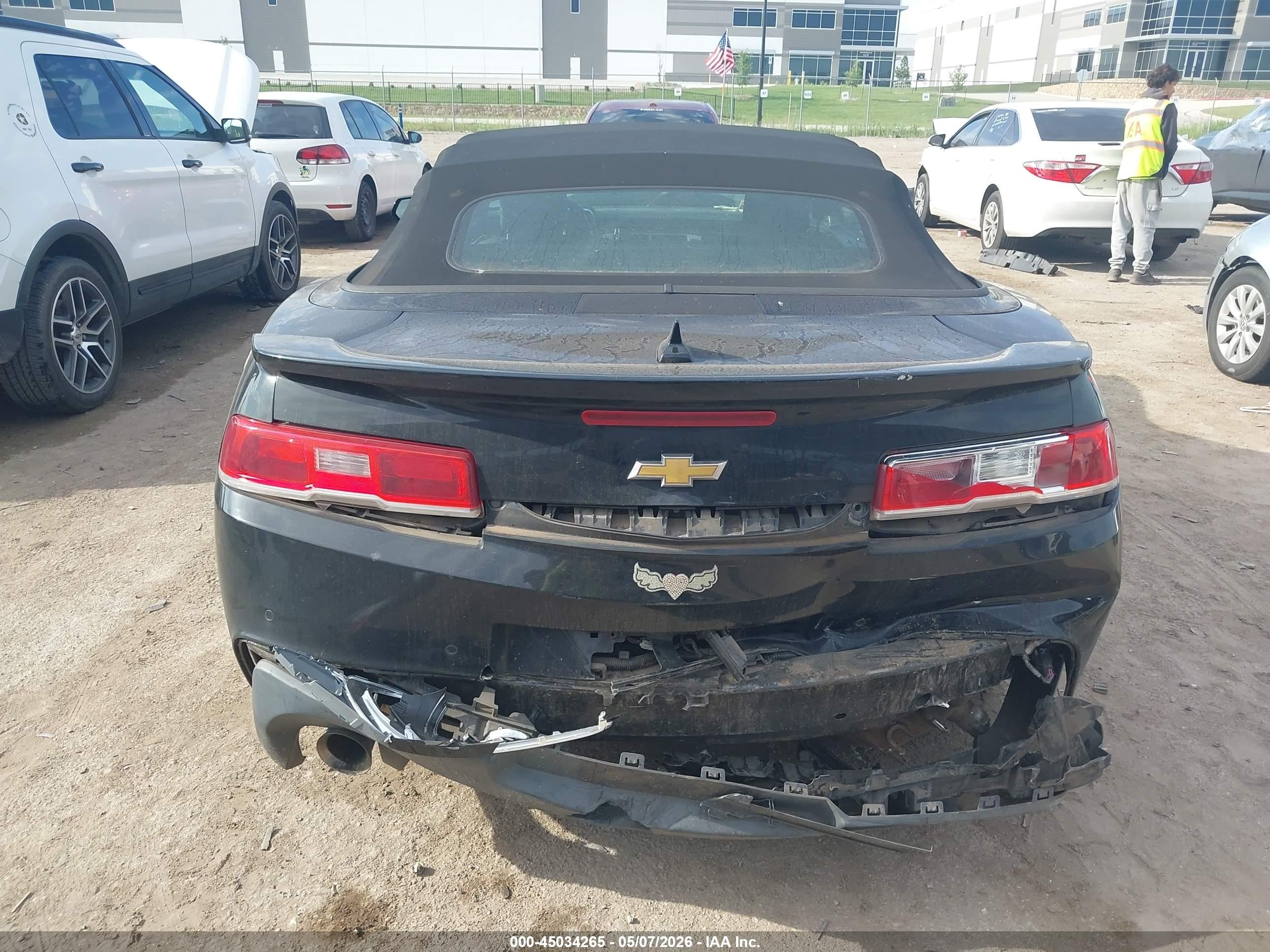 2015 Chevrolet Camaro 1lt Black vin: 2G1FD3D39F9167954