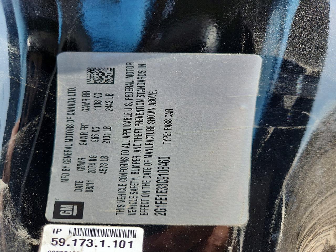 2012 Chevrolet Camaro Ls Black vin: 2G1FE1E33C9108460