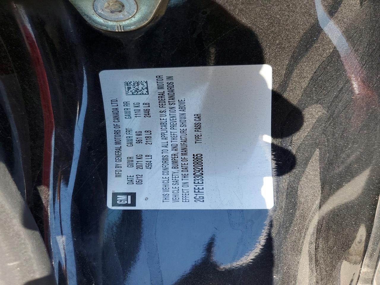 2012 Chevrolet Camaro Ls Two Tone vin: 2G1FE1E33C9208865