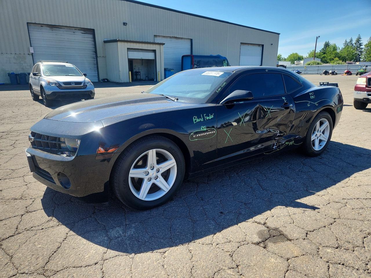 2013 Chevrolet Camaro Ls Black vin: 2G1FE1E34D9168782