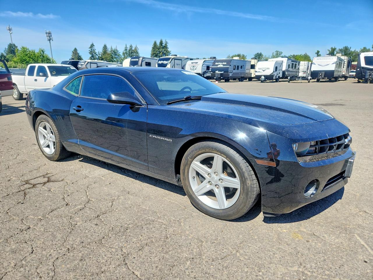 2013 Chevrolet Camaro Ls Black vin: 2G1FE1E34D9168782