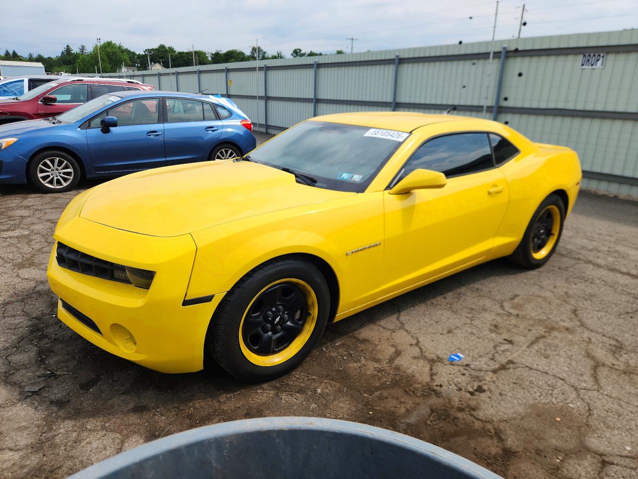 2012 Chevrolet Camaro Ls Yellow vin: 2G1FE1E36C9191513