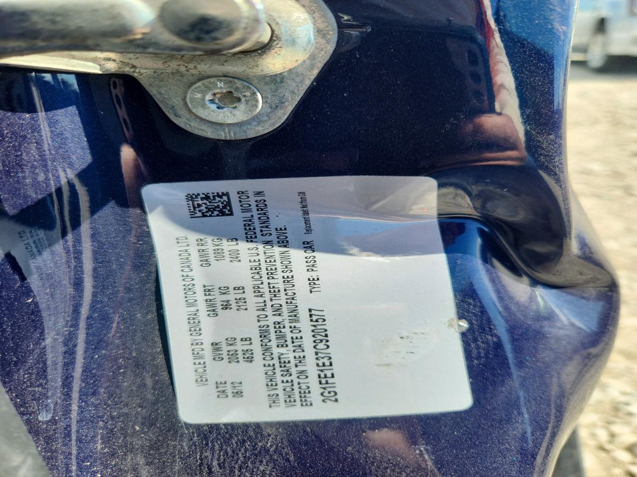 2012 Chevrolet Camaro Ls Blue vin: 2G1FE1E37C9201577