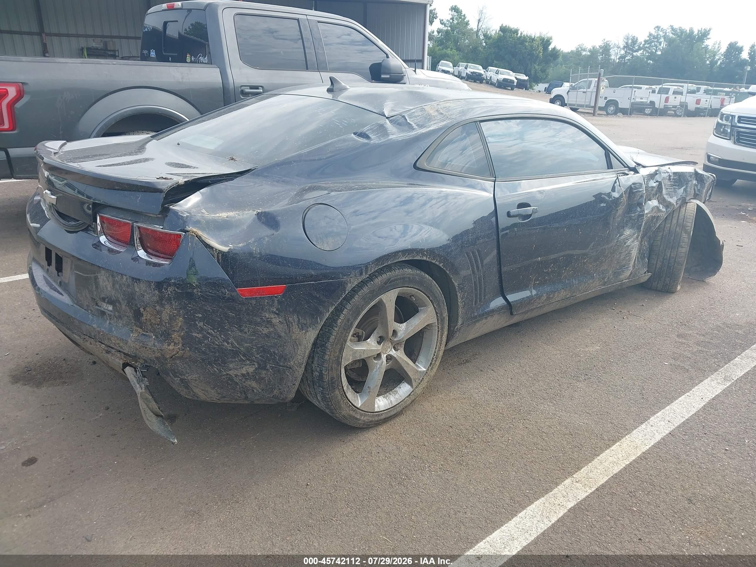 2013 Chevrolet Camaro 1ls Blue vin: 2G1FE1E37D9204724