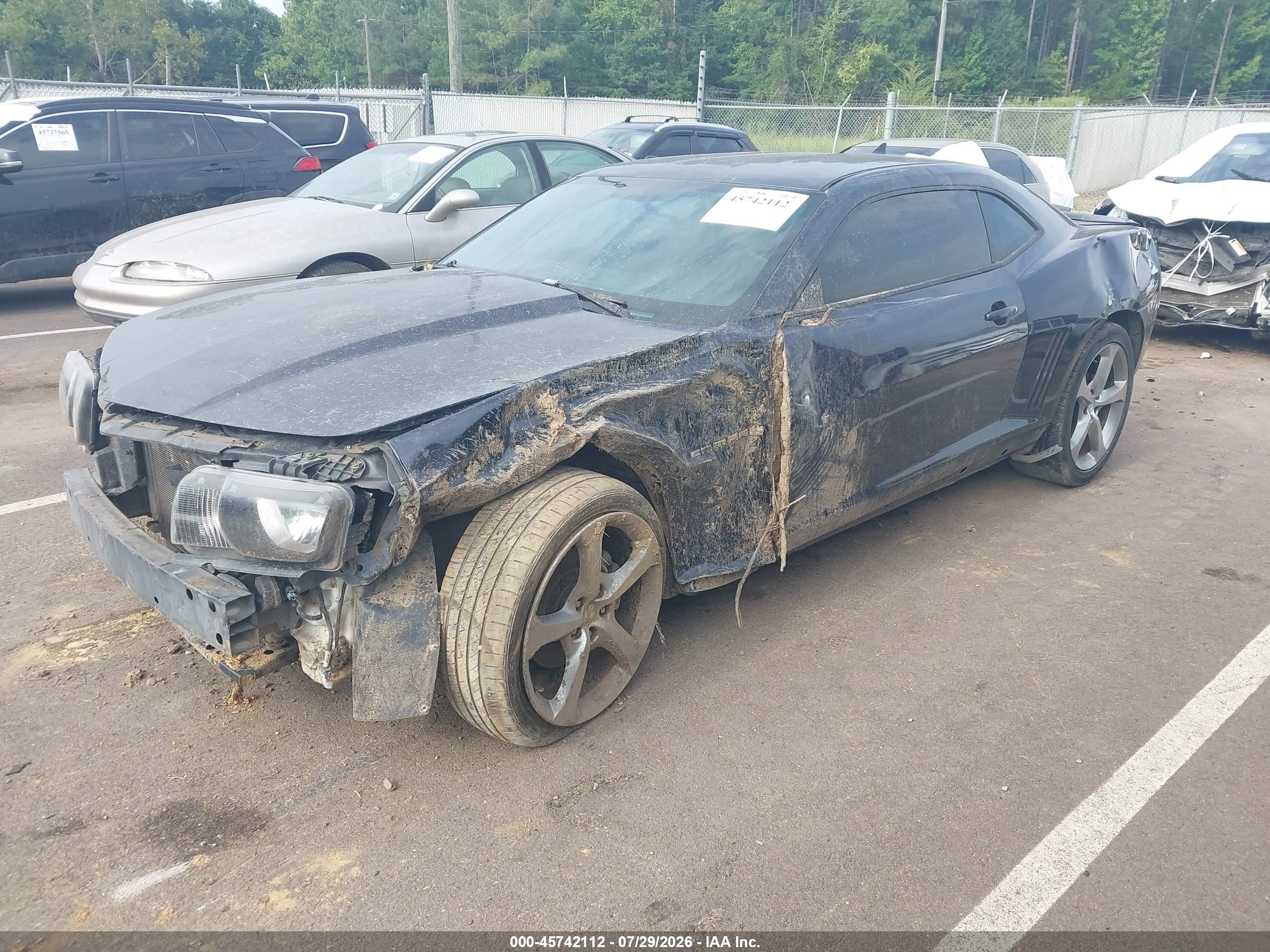 2013 Chevrolet Camaro 1ls Blue vin: 2G1FE1E37D9204724