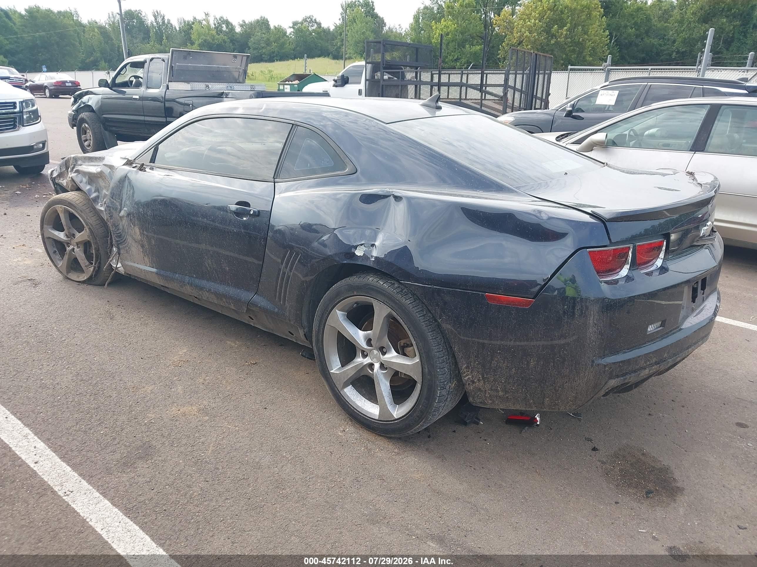 2013 Chevrolet Camaro 1ls Blue vin: 2G1FE1E37D9204724