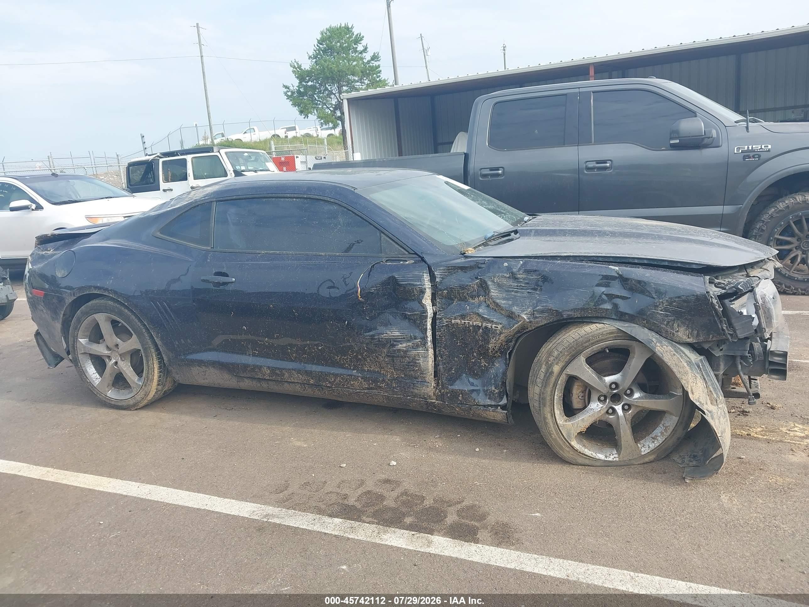 2013 Chevrolet Camaro 1ls Blue vin: 2G1FE1E37D9204724