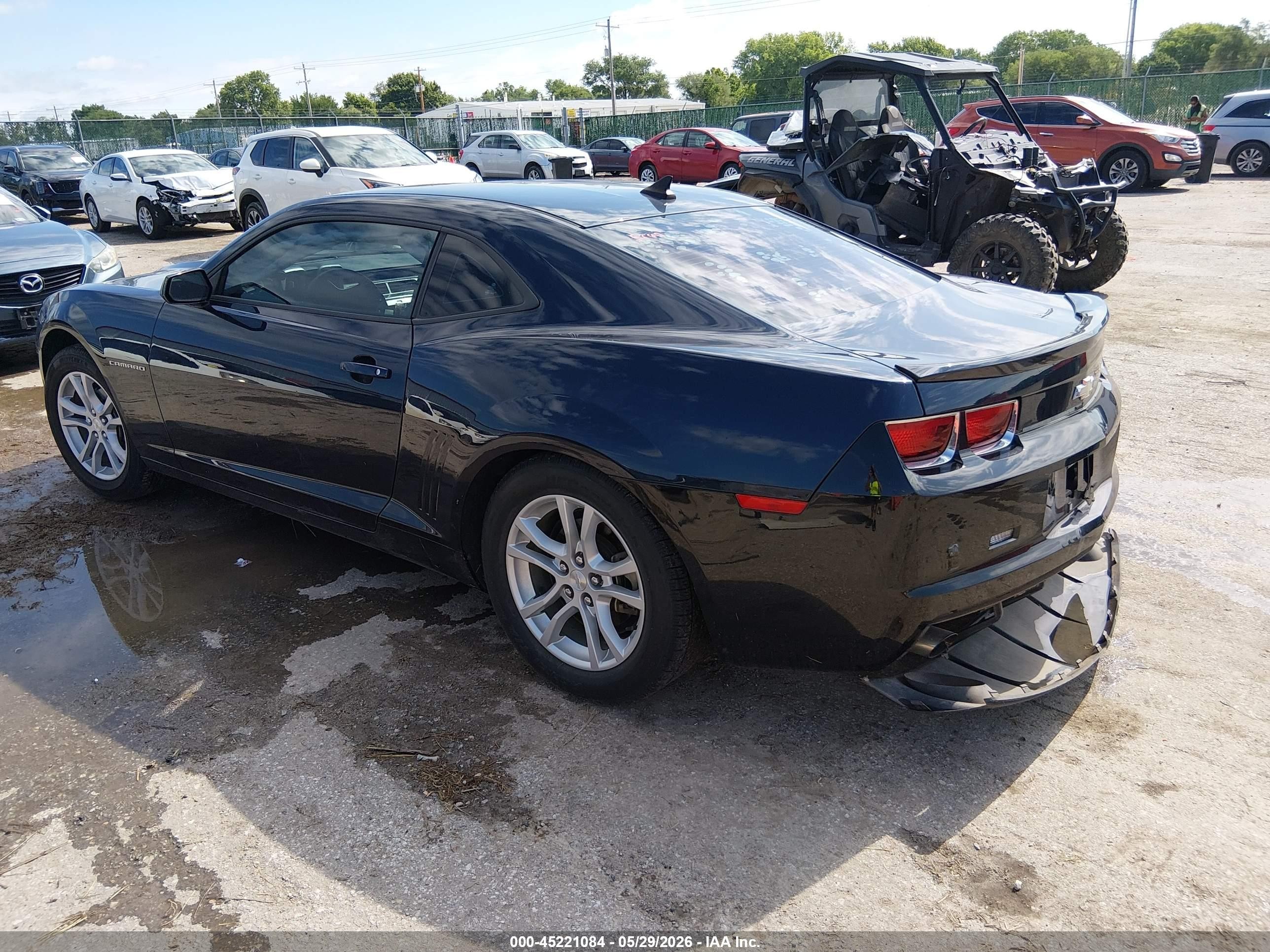 2013 Chevrolet Camaro 1ls Black vin: 2G1FE1E37D9205274