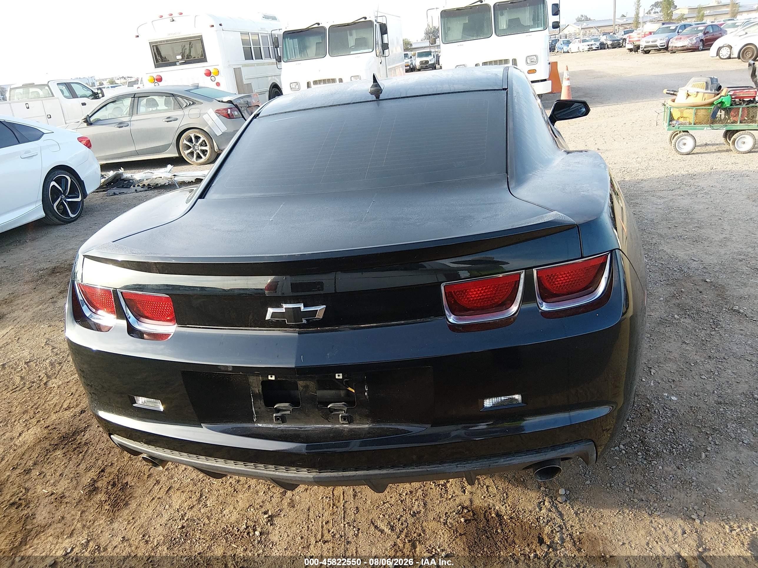 2013 Chevrolet Camaro 1ls Black vin: 2G1FE1E37D9233222