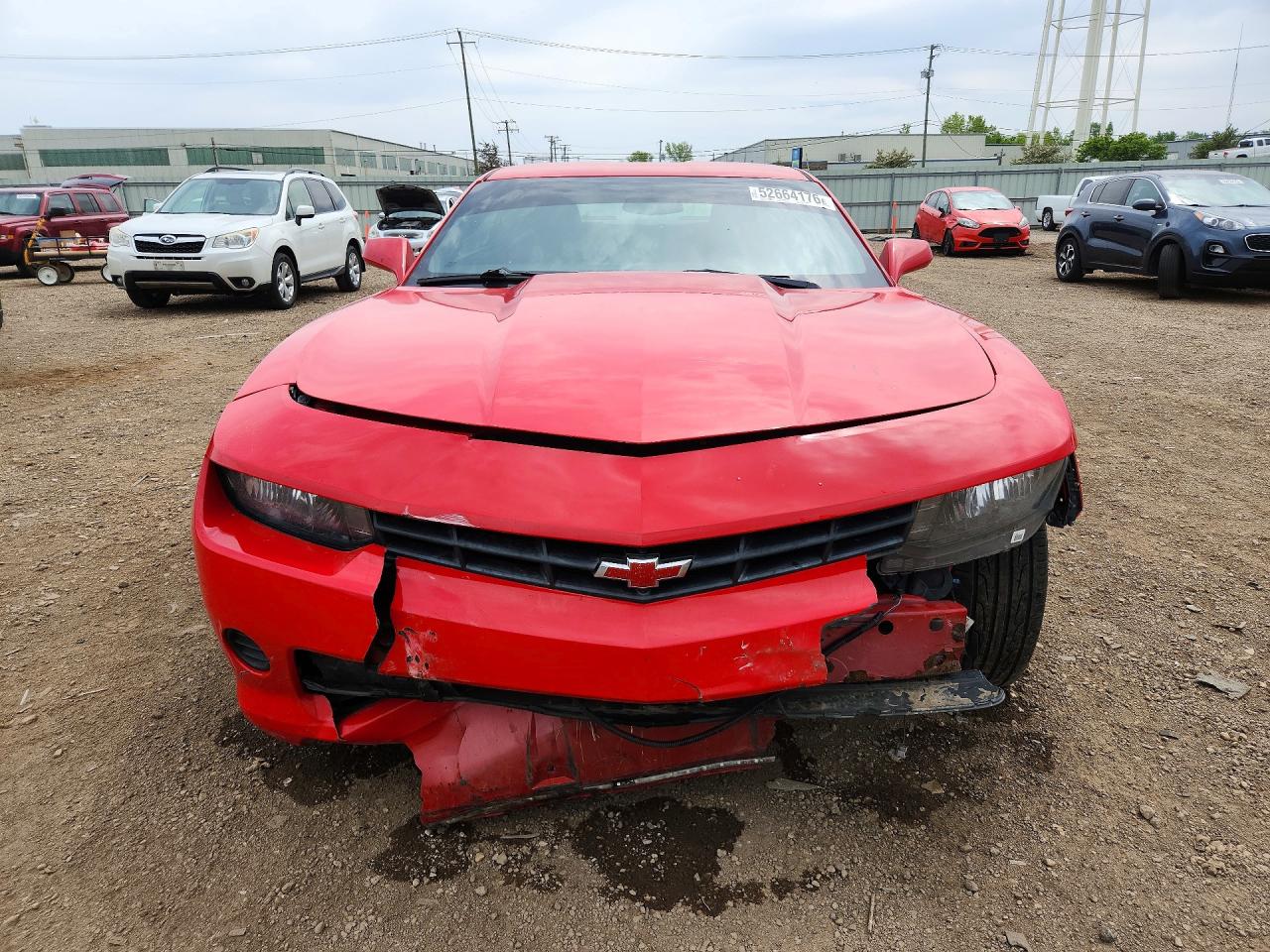 2014 Chevrolet Camaro Ls Red vin: 2G1FE1E37E9245890