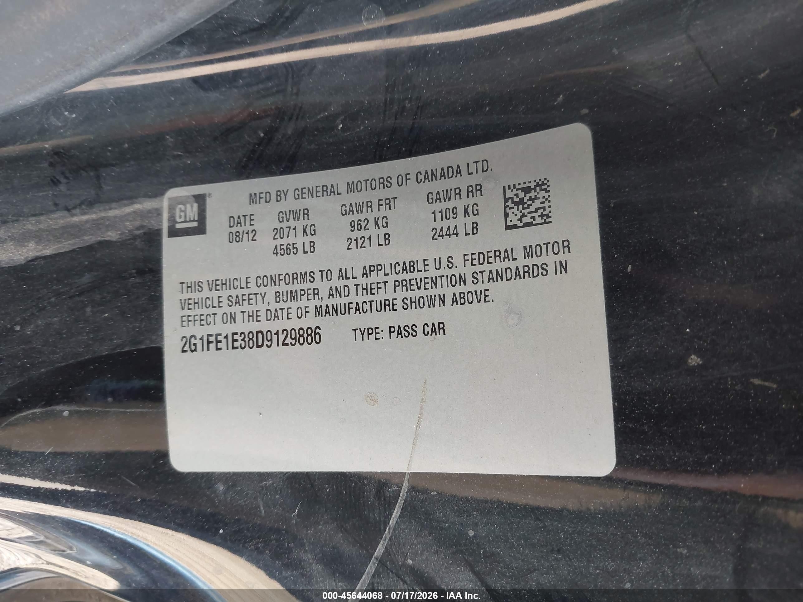 2013 Chevrolet Camaro 1ls Black vin: 2G1FE1E38D9129886