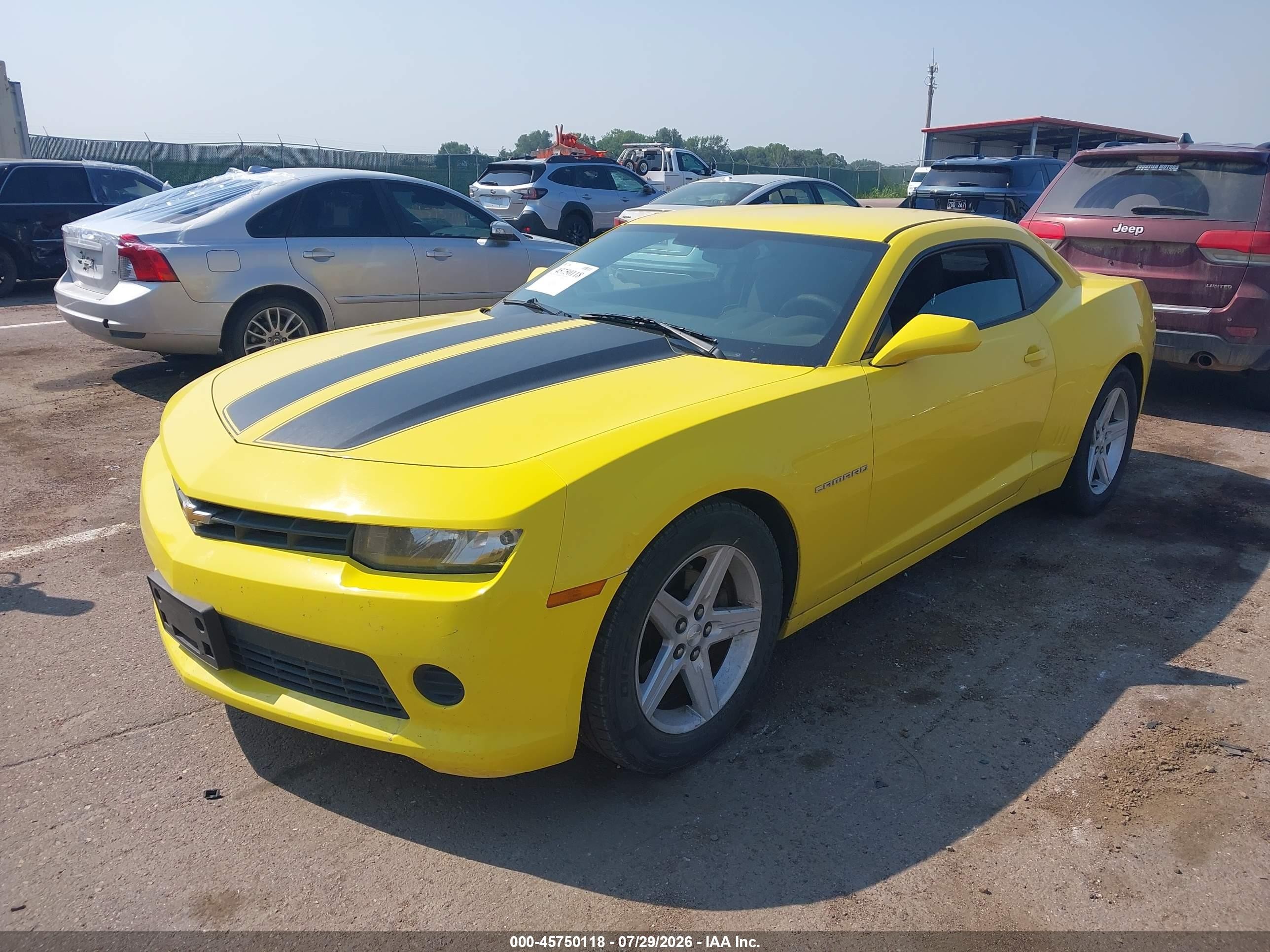2014 Chevrolet Camaro 1ls Желтый vin: 2G1FE1E38E9184033
